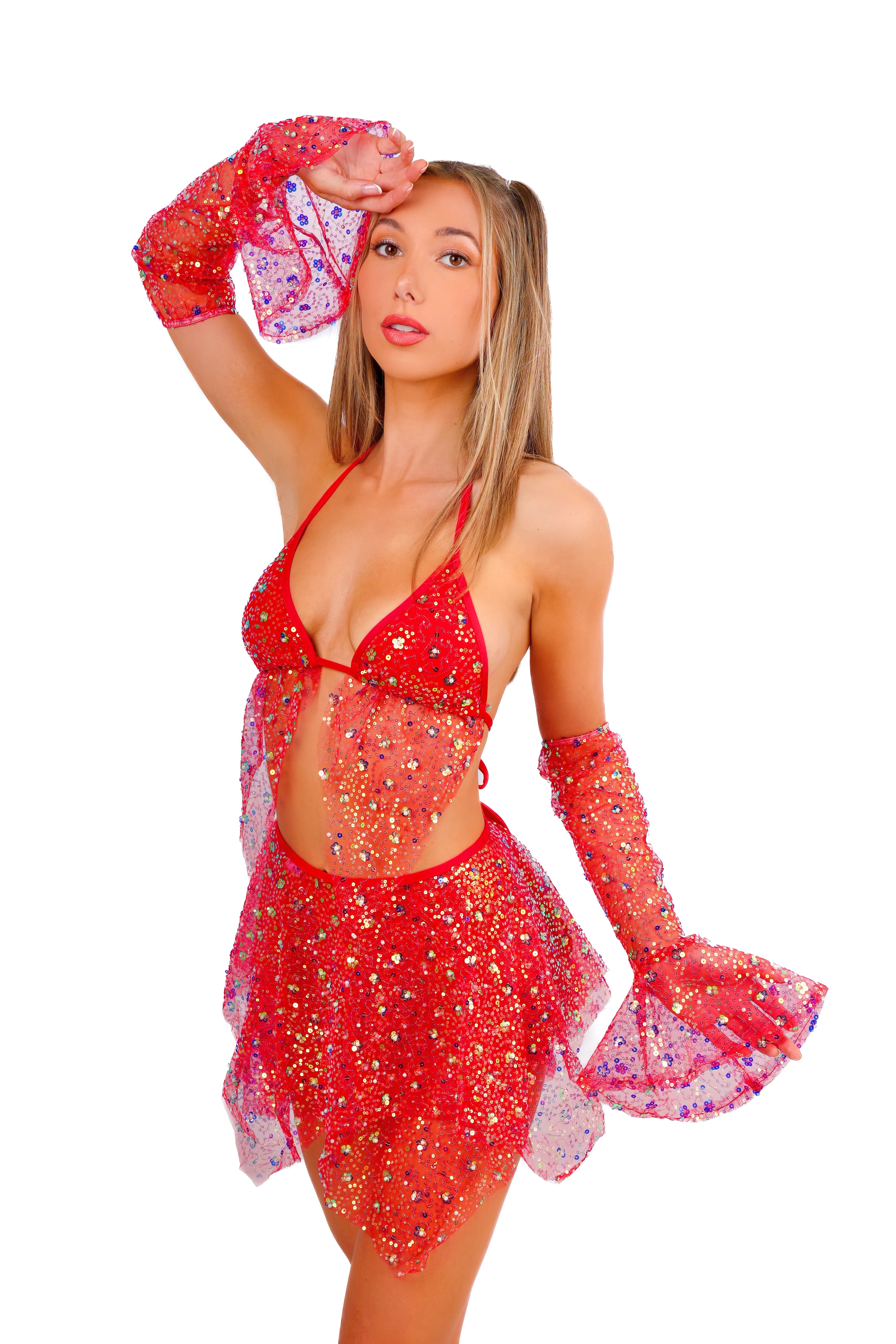 FULL OUTFIT- Ruby Desire Fairy Aura Set (4 pcs)