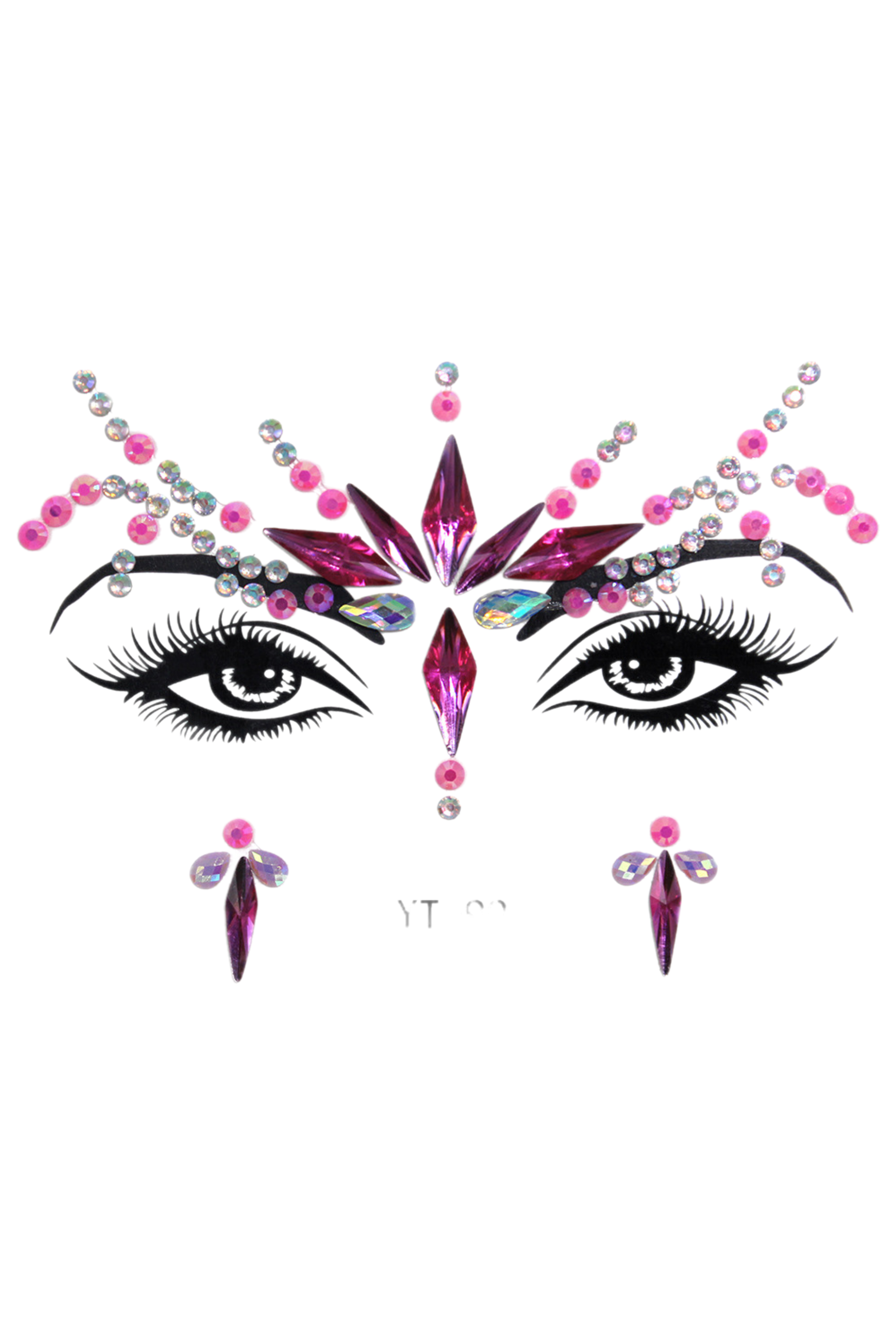 Hot Pink Fairy Festival Face Jewels