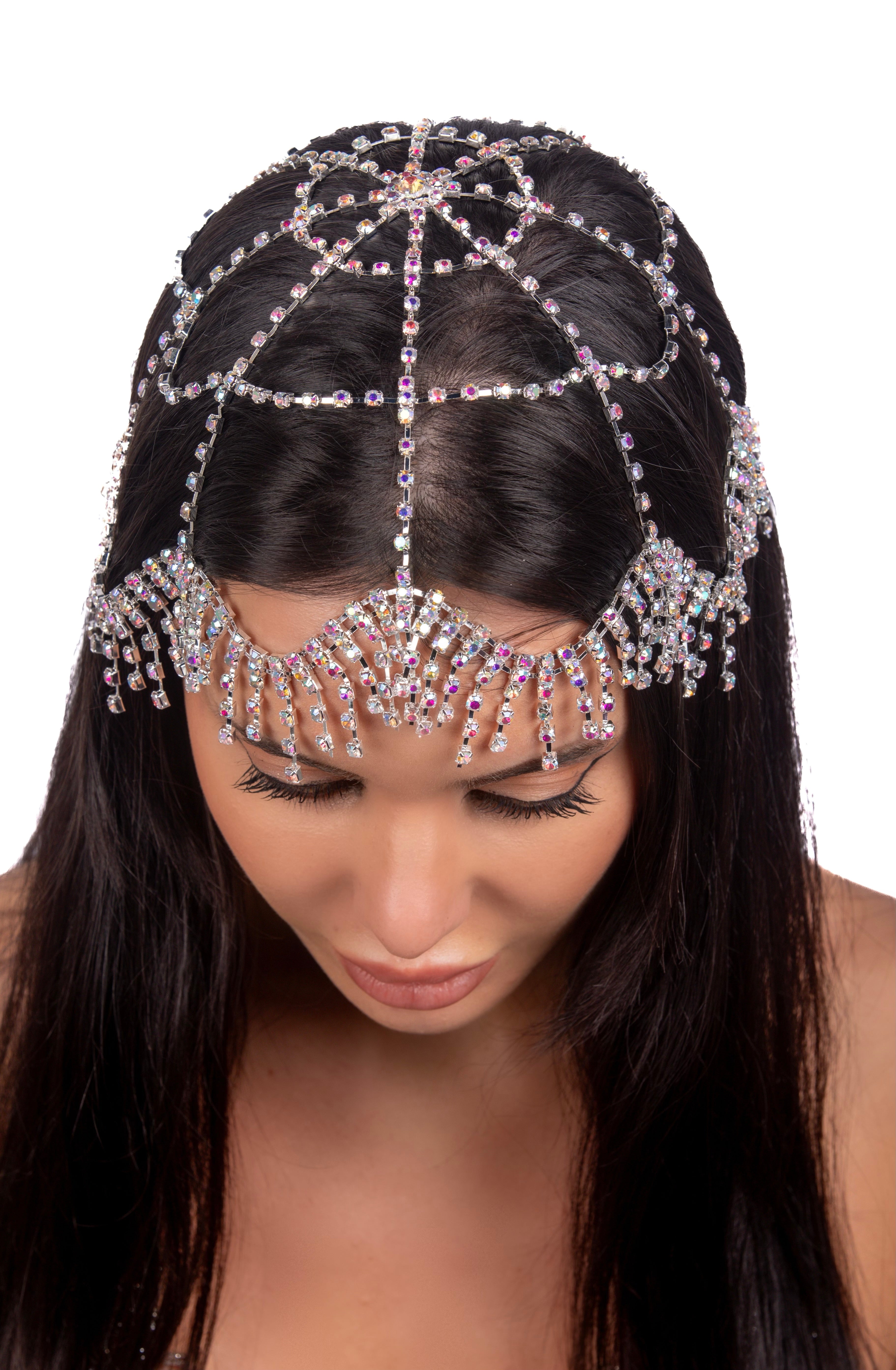 Silver Gem Rhinestone Head Piece