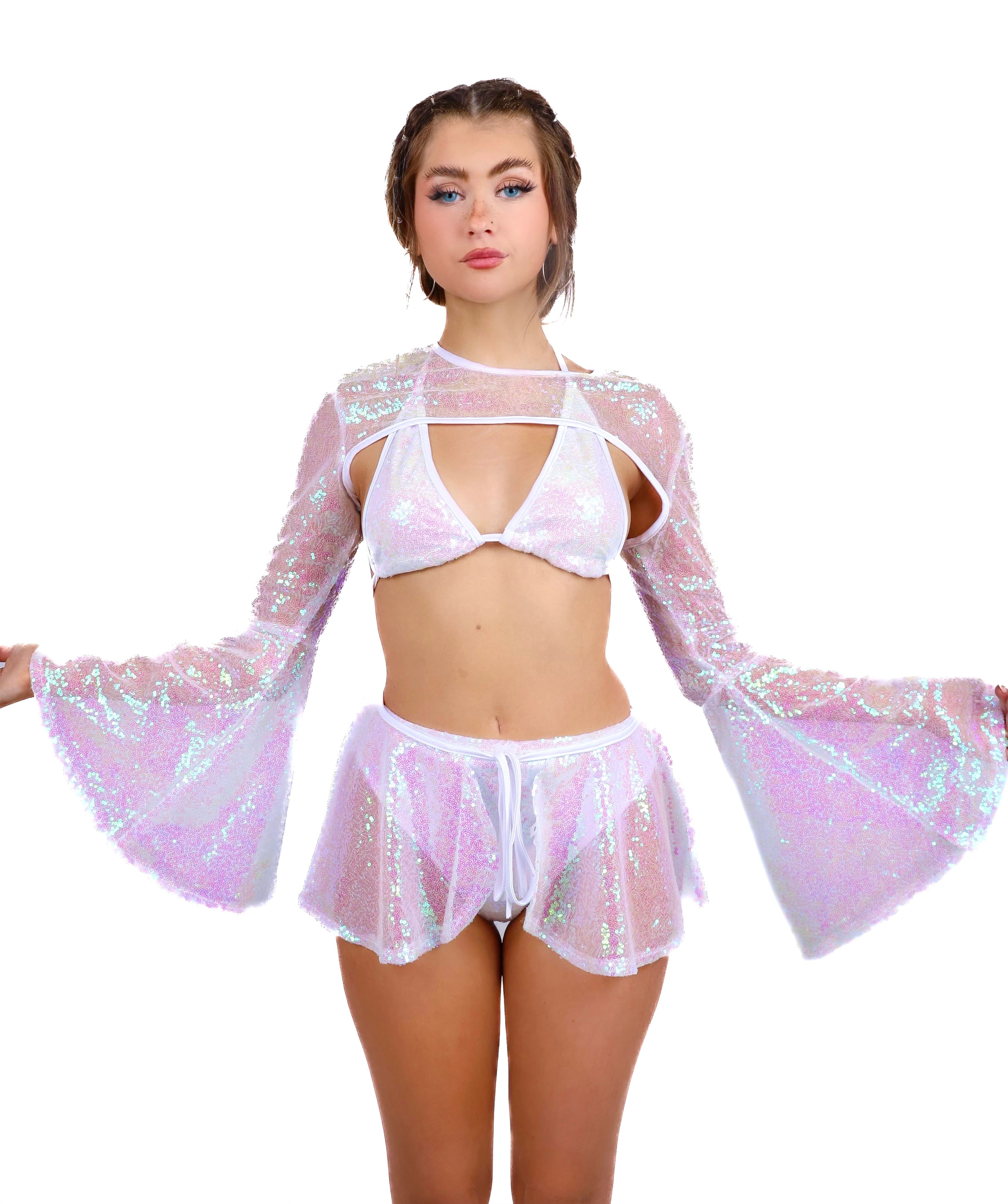 Pink Iridescence Goddess Arm Sleeves
