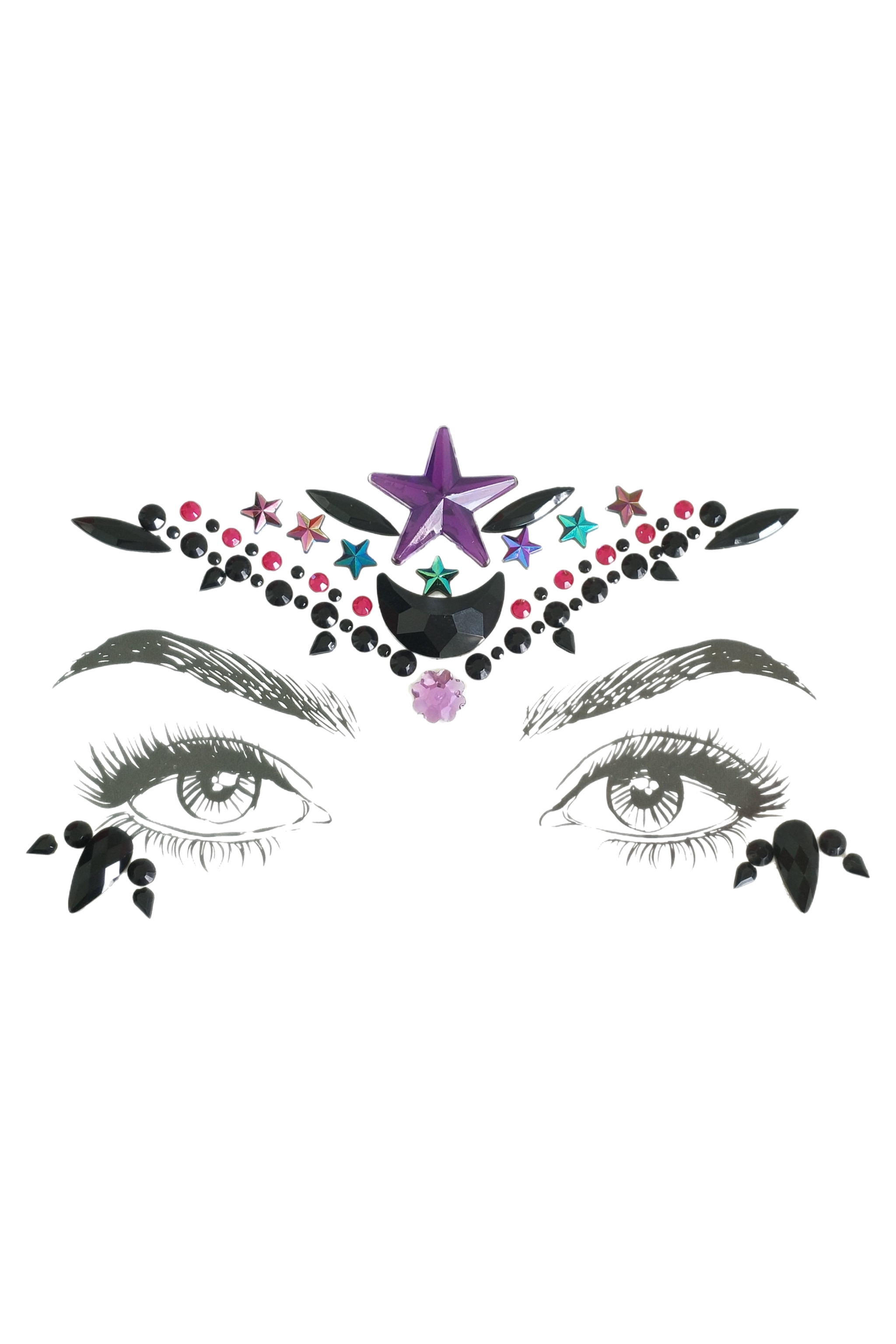 Star Eyes Rhinestone Crystal Face Jewels
