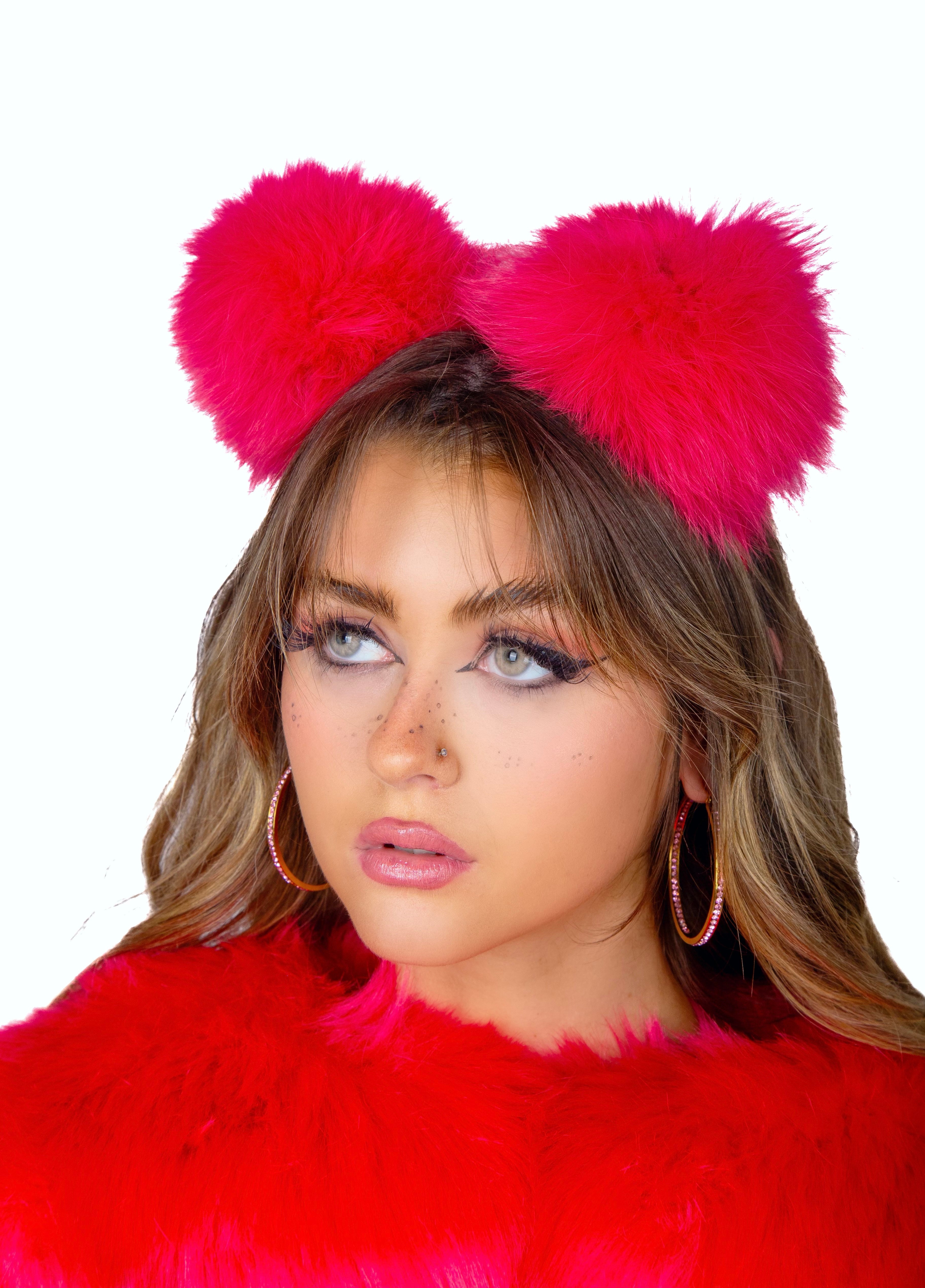 Pink Fox Headband