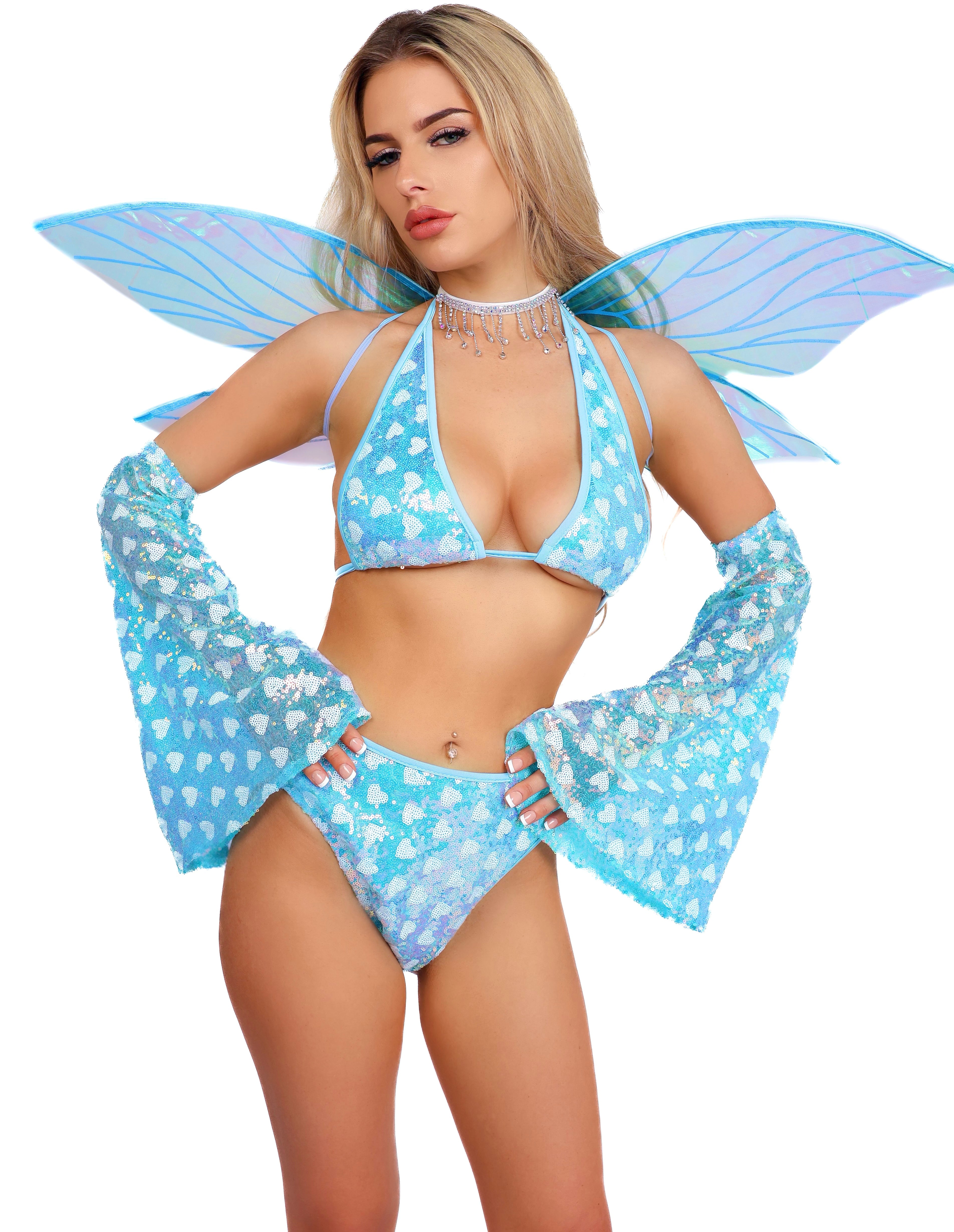 FULL OUTFIT- Sky Blue Hearts Fairy