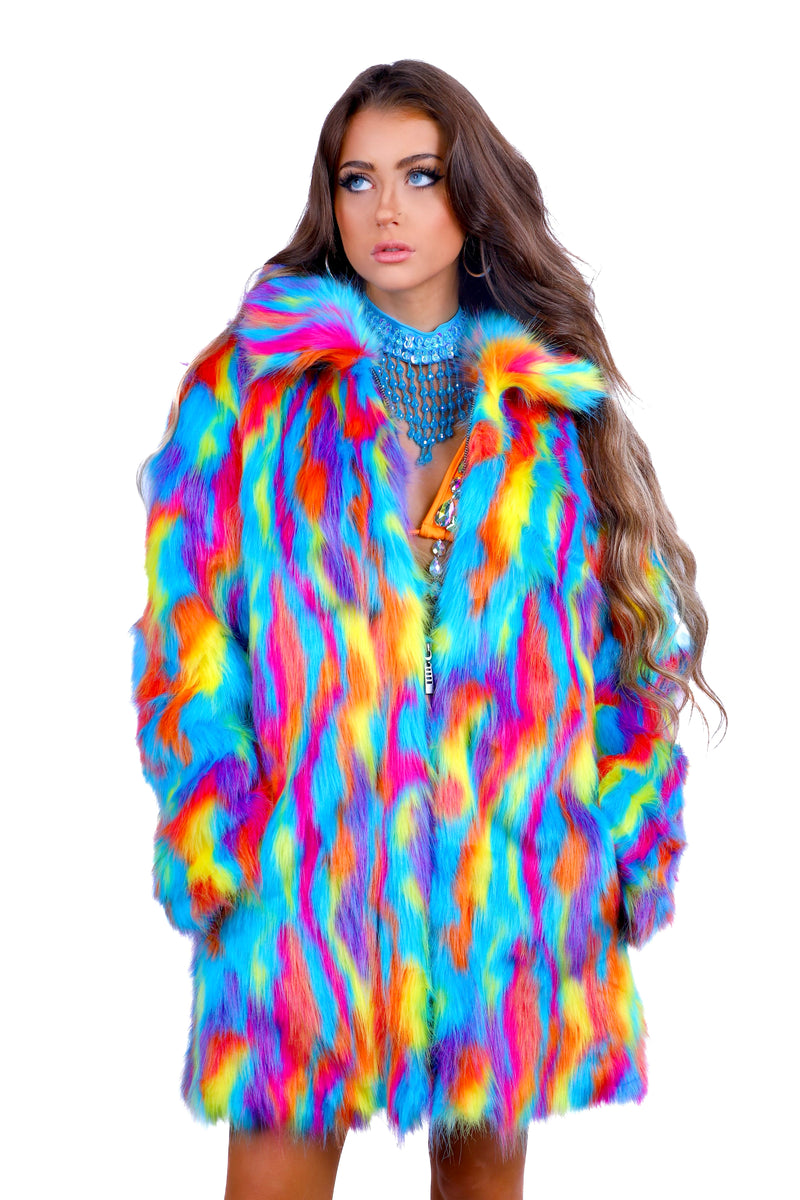 Electric Neon Fuzzy Jacket – THE LUMI SHOP