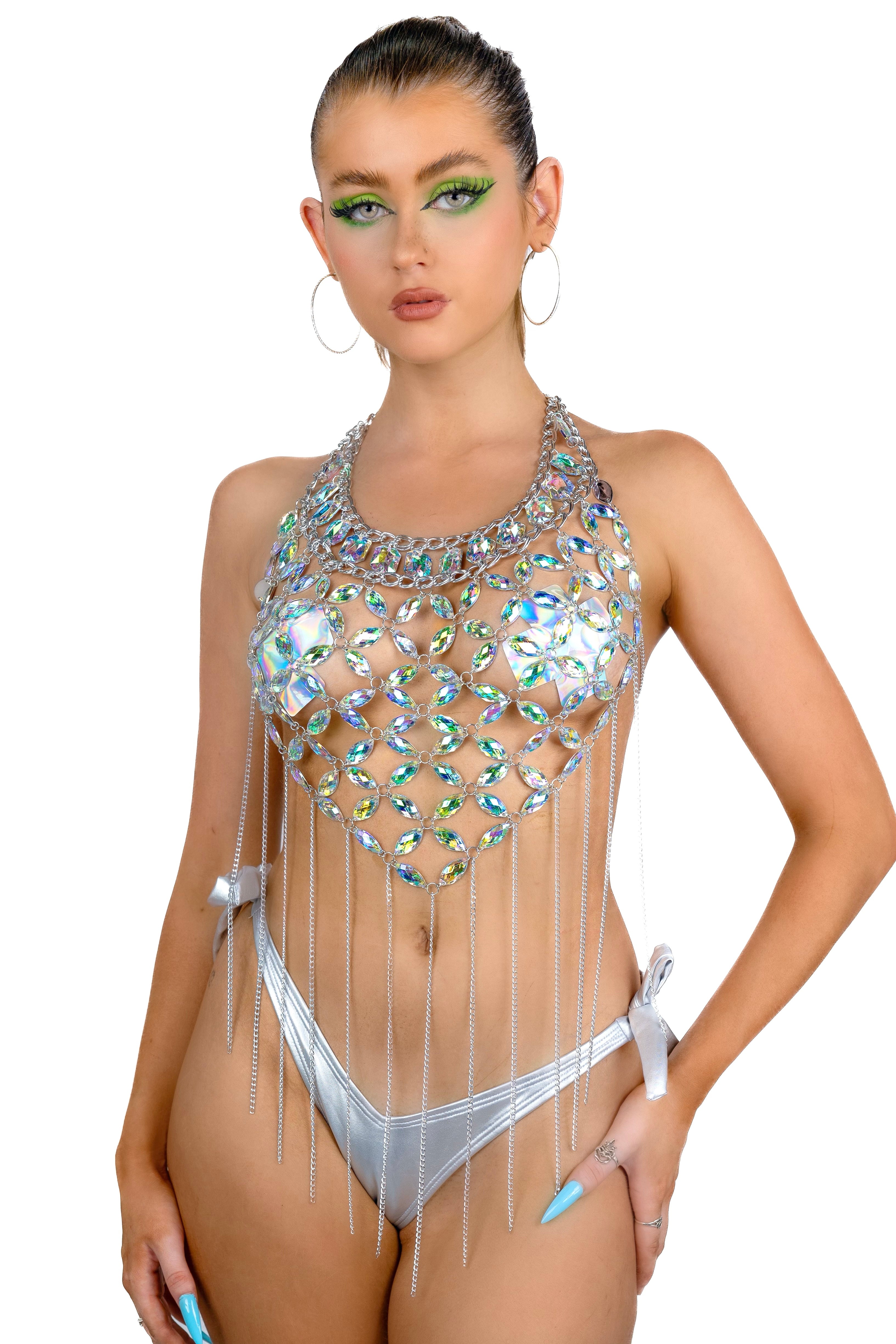 Mermaid Iridescent Jewelry Top