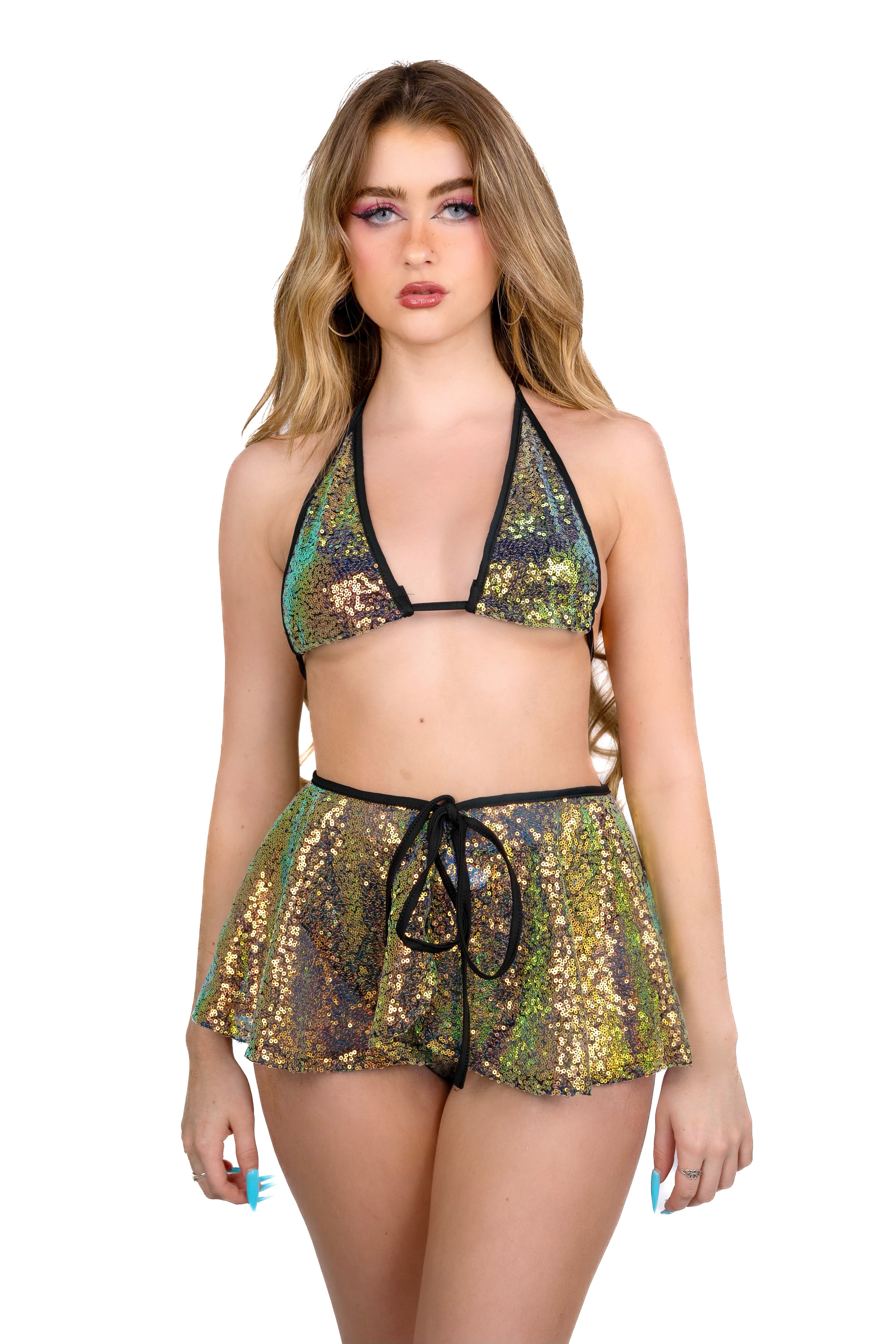 Sapphire Goddess Sequin Skirt