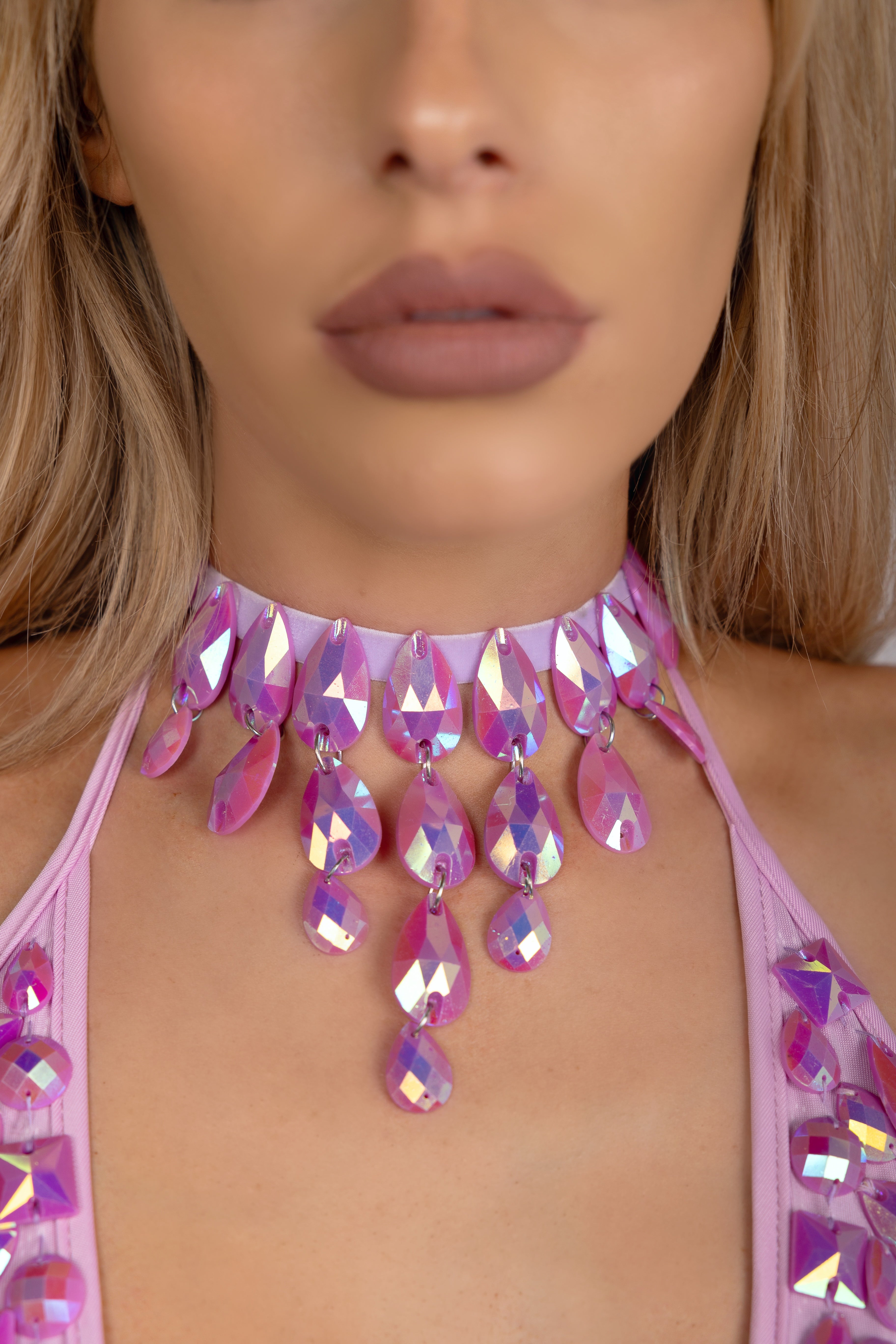 Lavender Pixie Gem Necklace