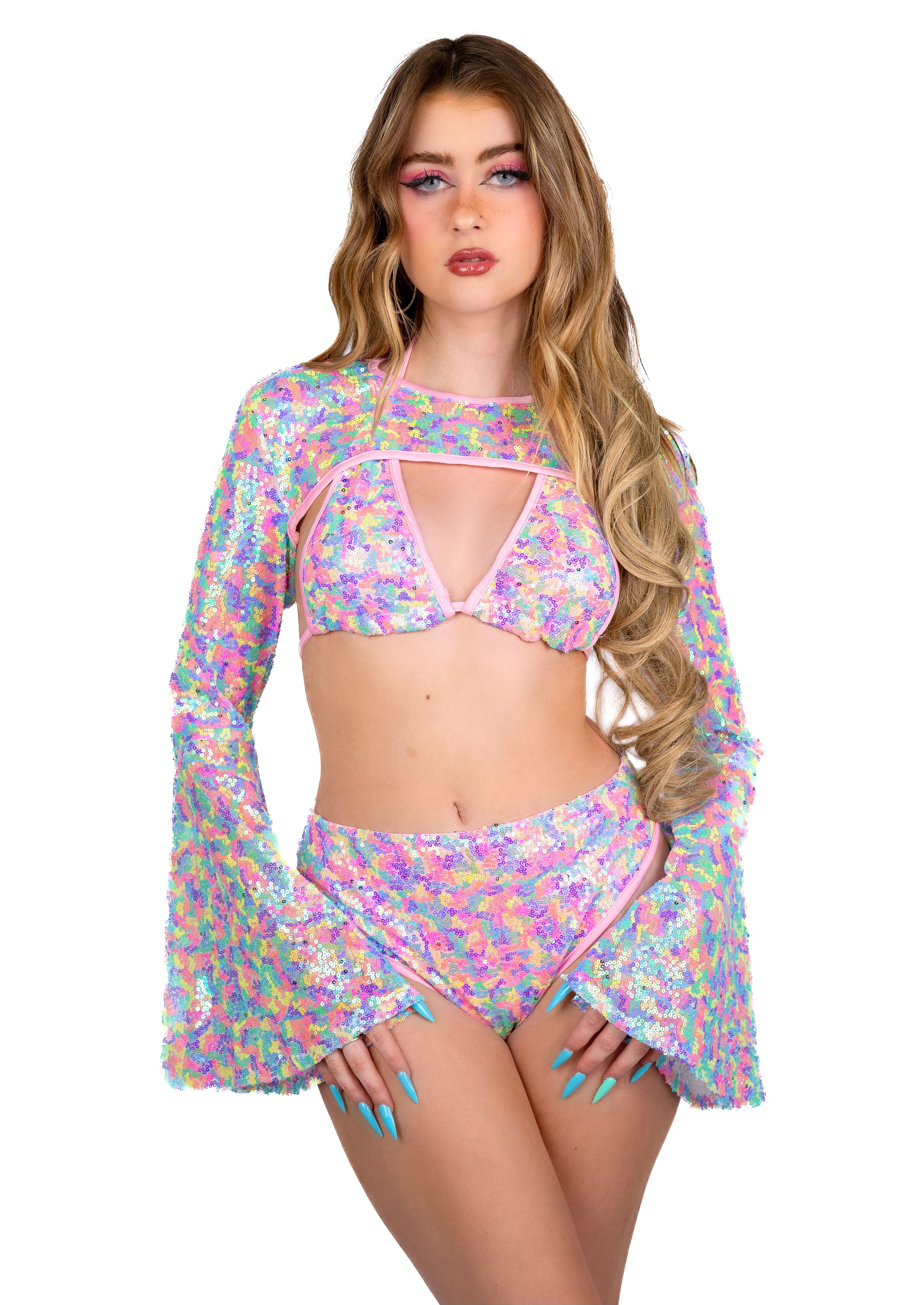 Candy Goddess Sequin Arm Sleeves