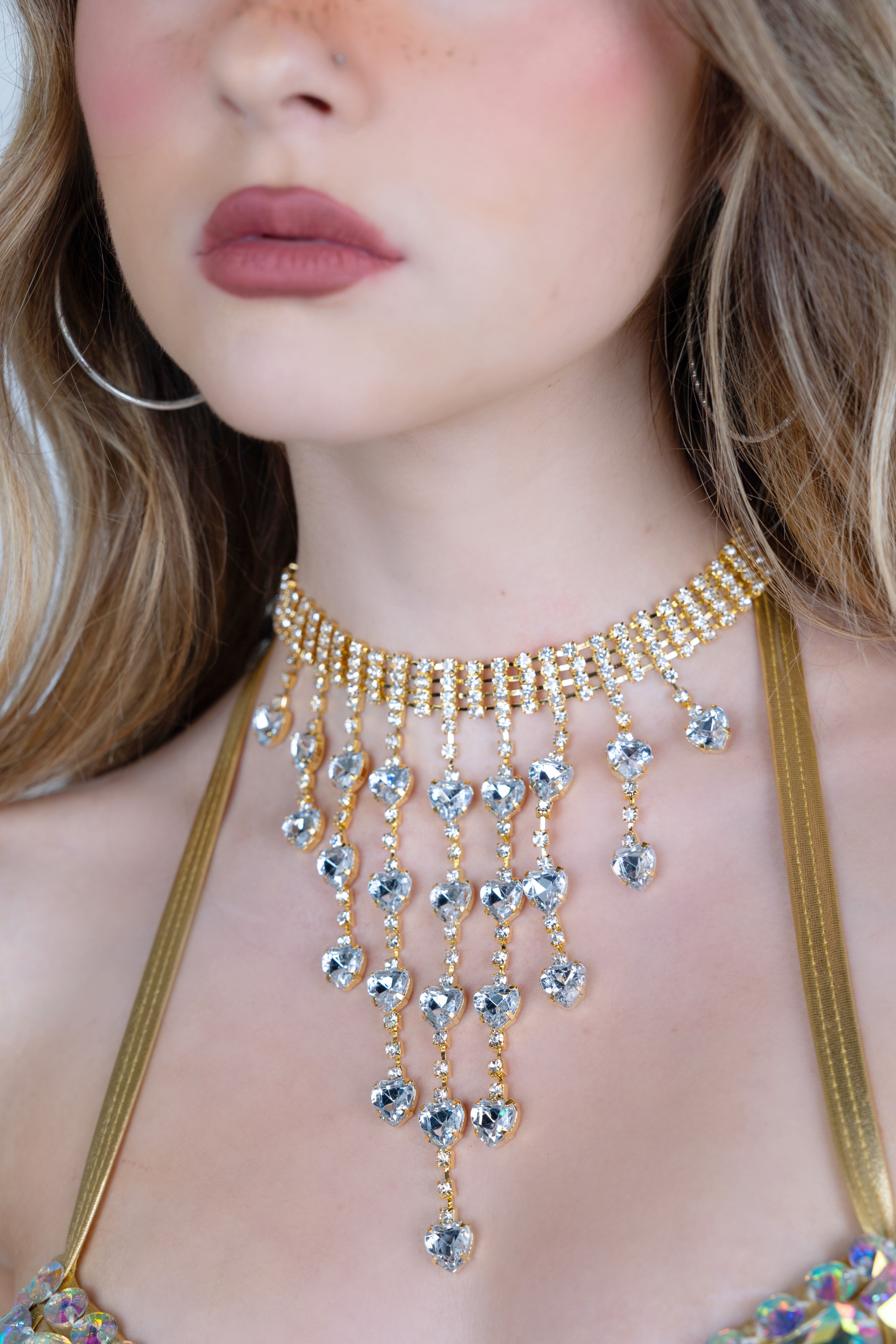 Gold Dream Rhinestone Necklace