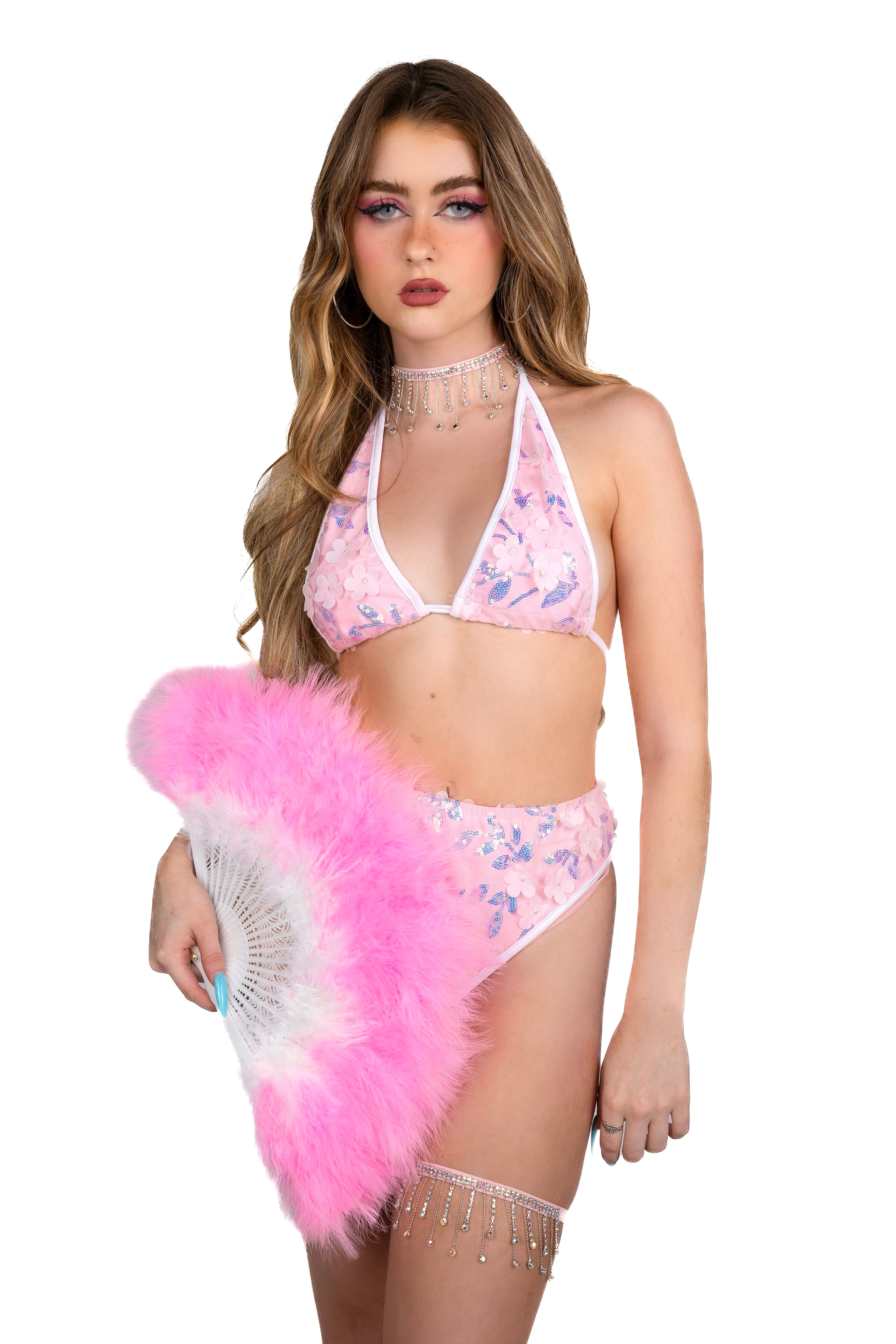 Big Fuzzy Fur Fan - Baby Pink