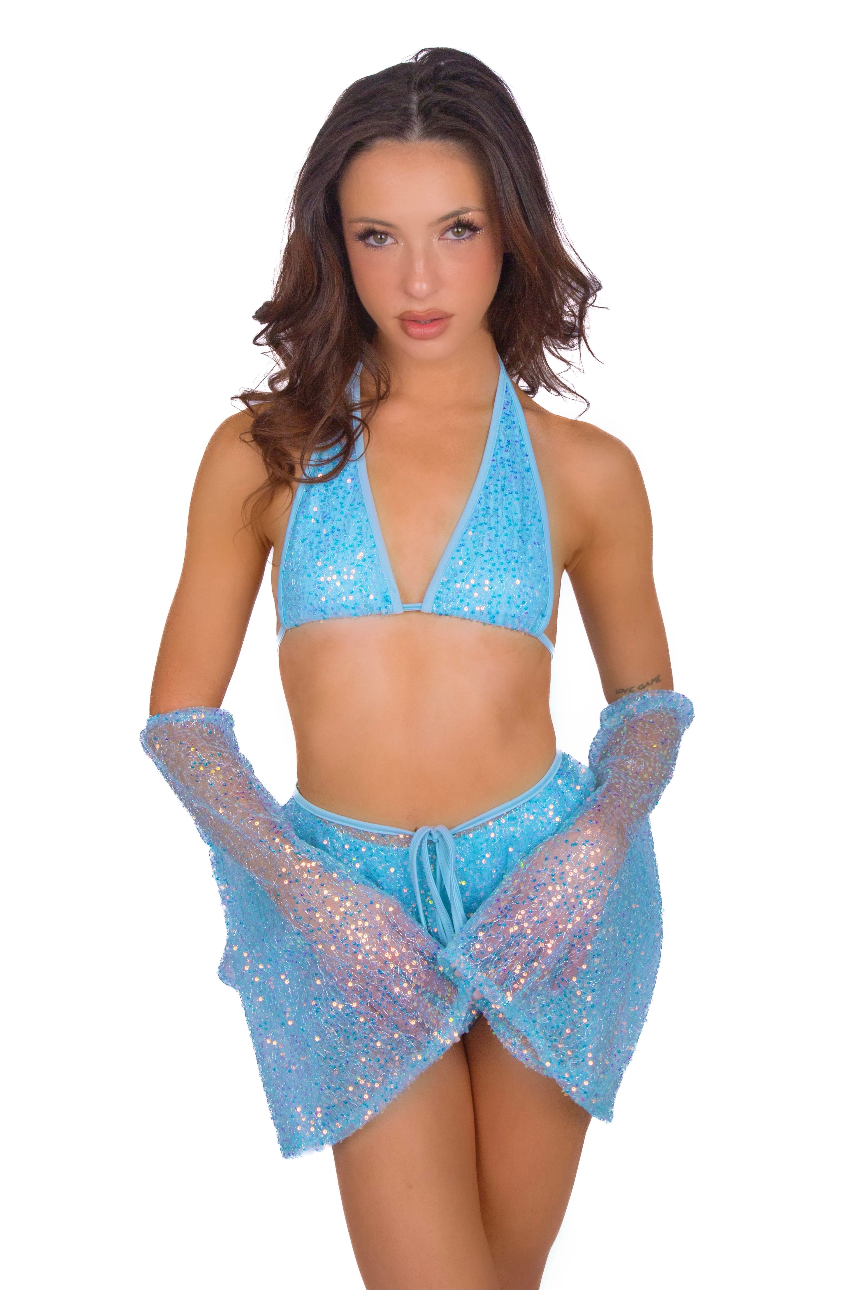 Blue Glitter Fairy Aura Arm Sleeves
