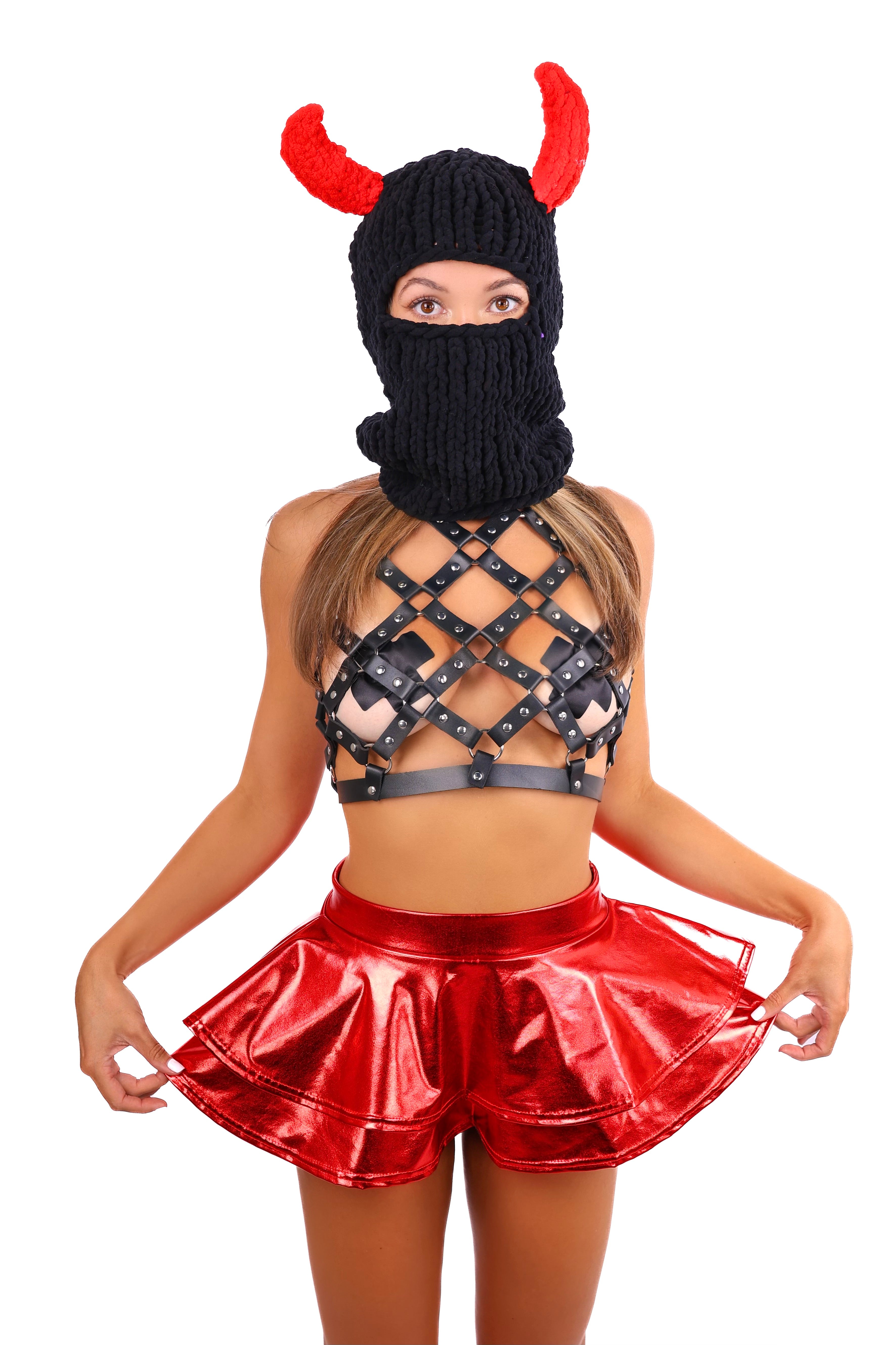 Black/Red Devil Hat
