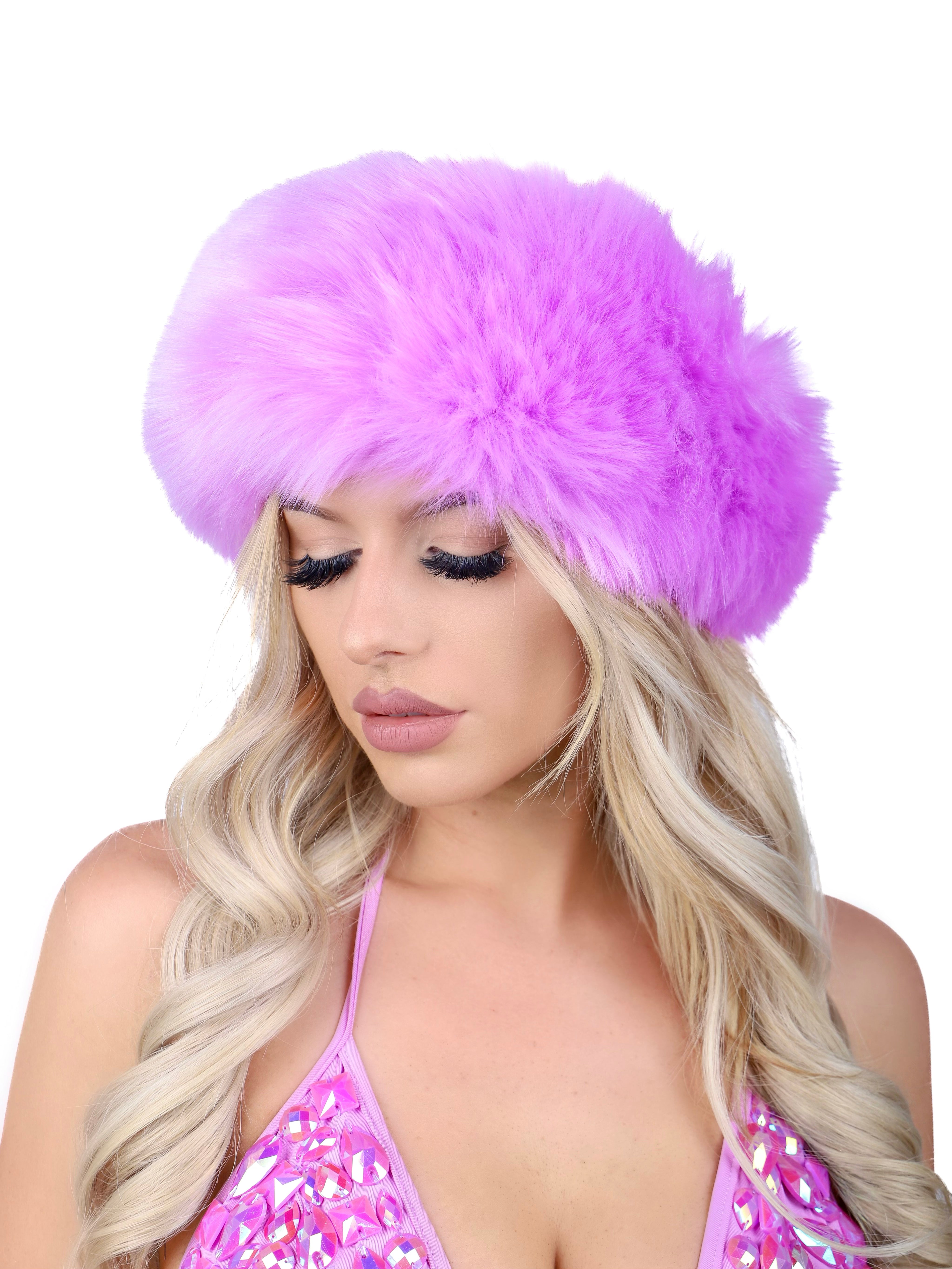 Fuzzy Lavender Headband