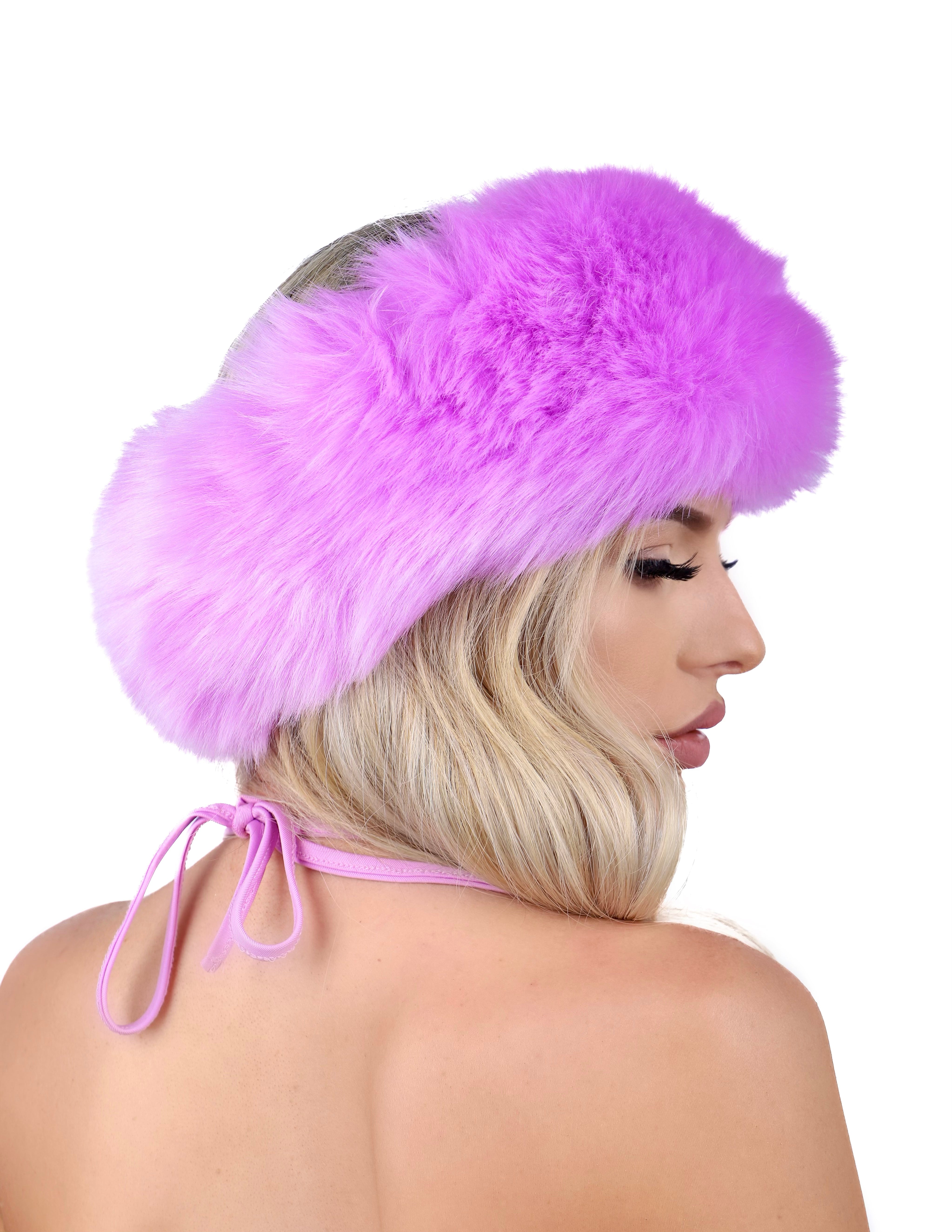 Fuzzy Lavender Headband