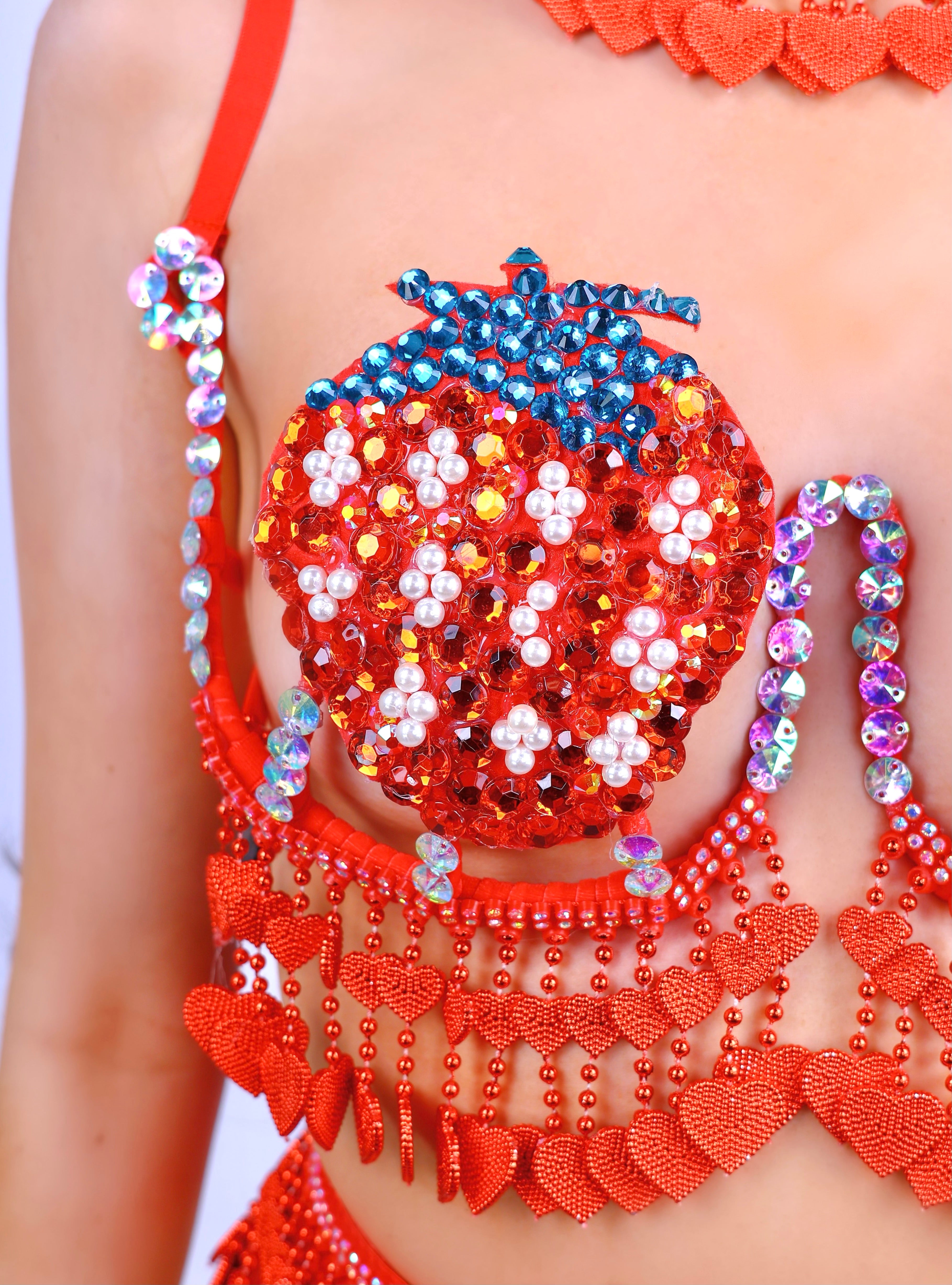 Strawberry Fields Carnival Bra Top