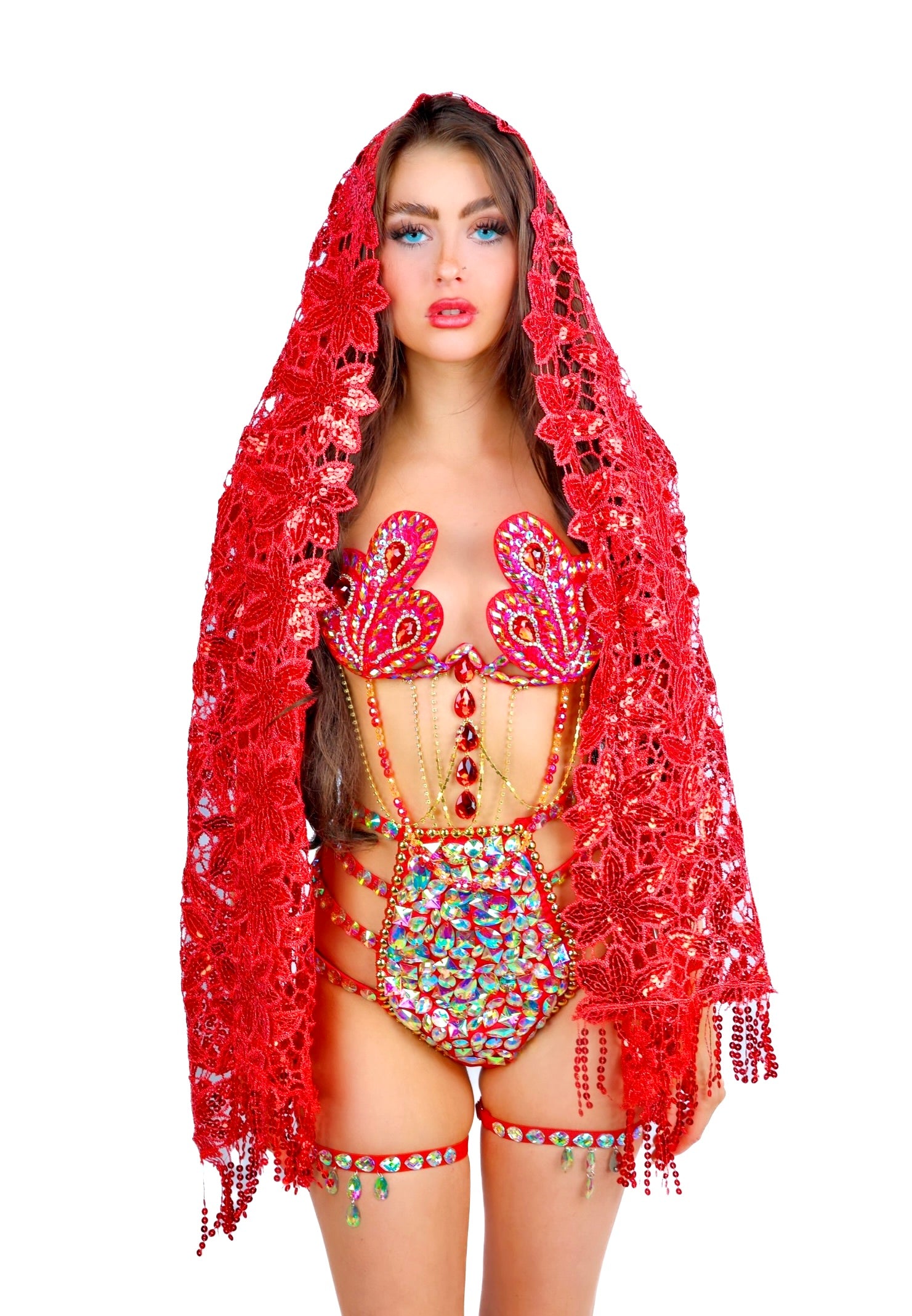 FULL OUTFIT- Ruby Swan Goddess Aura (5 pcs)