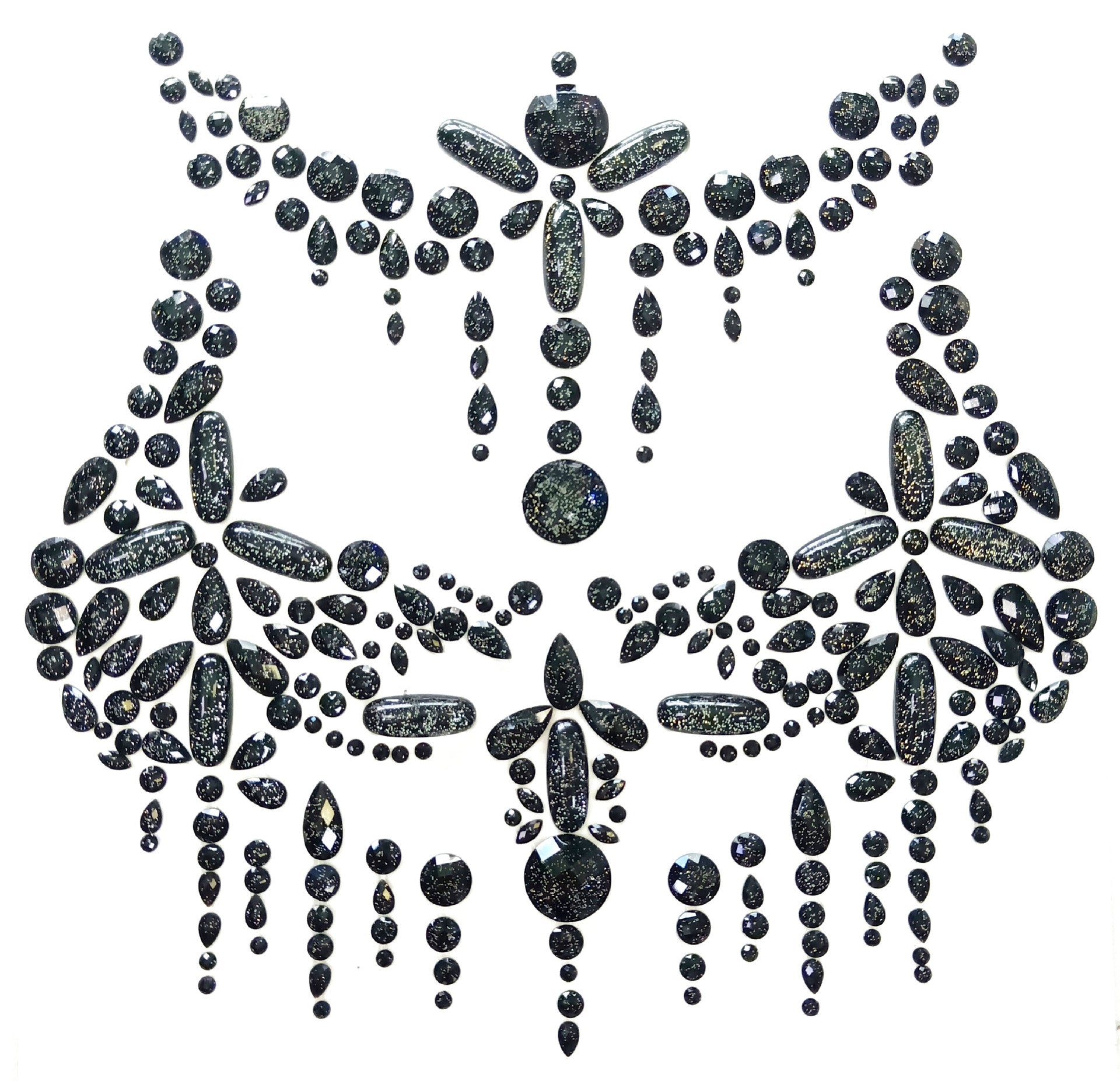 Midnight Rhinestone Crystal Body Jewels, Chest Jewels