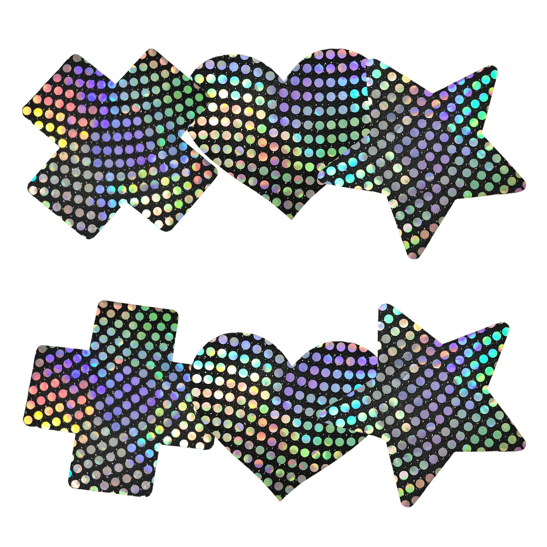 Techno Holographic Star Pasties