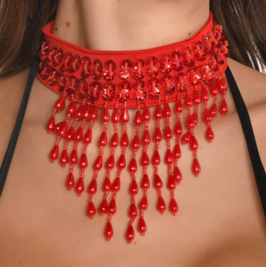 Hand Stitched Choker- Valentine