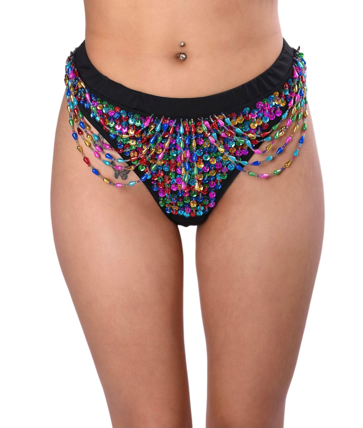 Hand Stitched Sequin Cheeky Bottoms- Lucky Charms