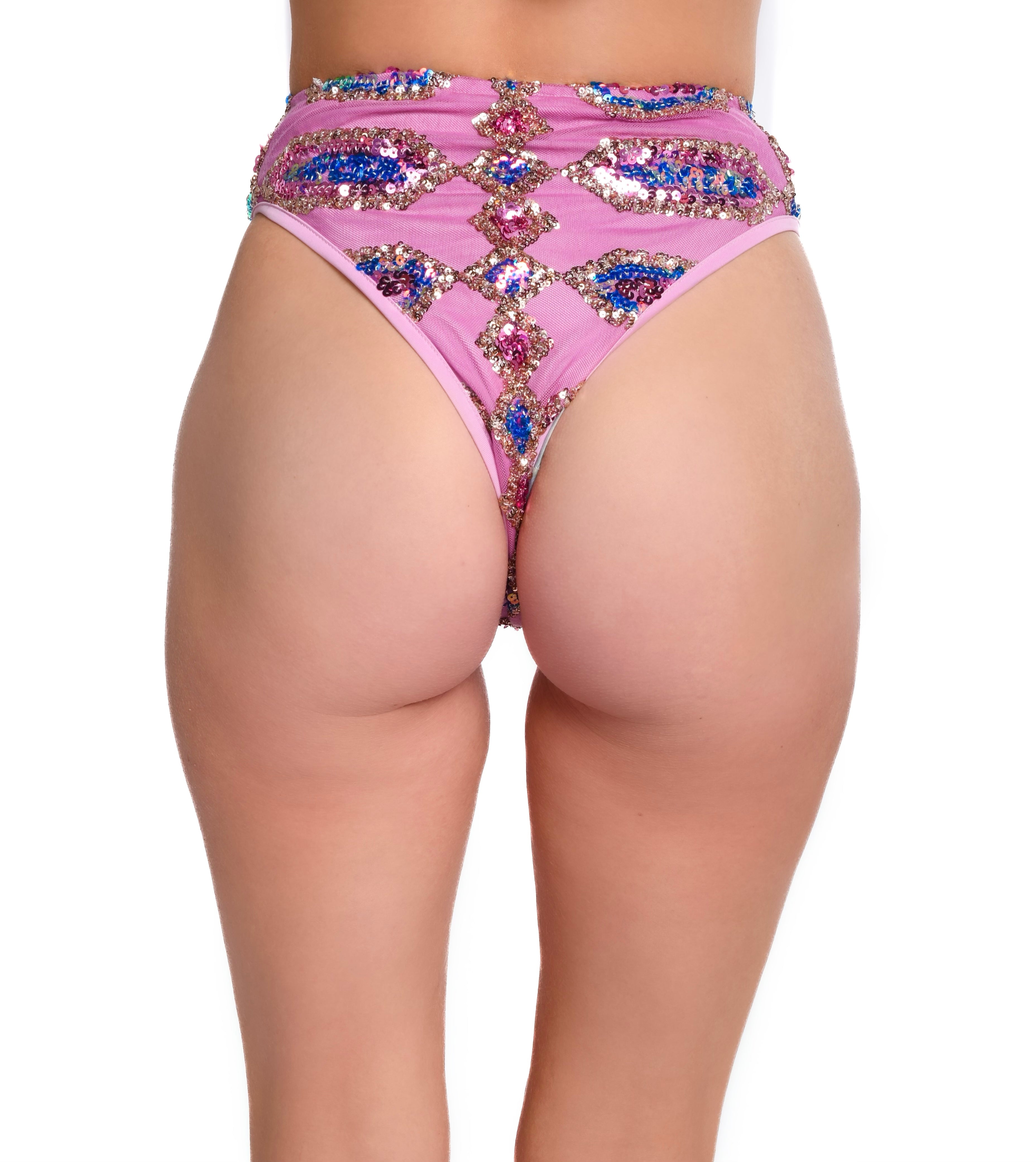 Rose Quartz Goddess Sequin Bottoms