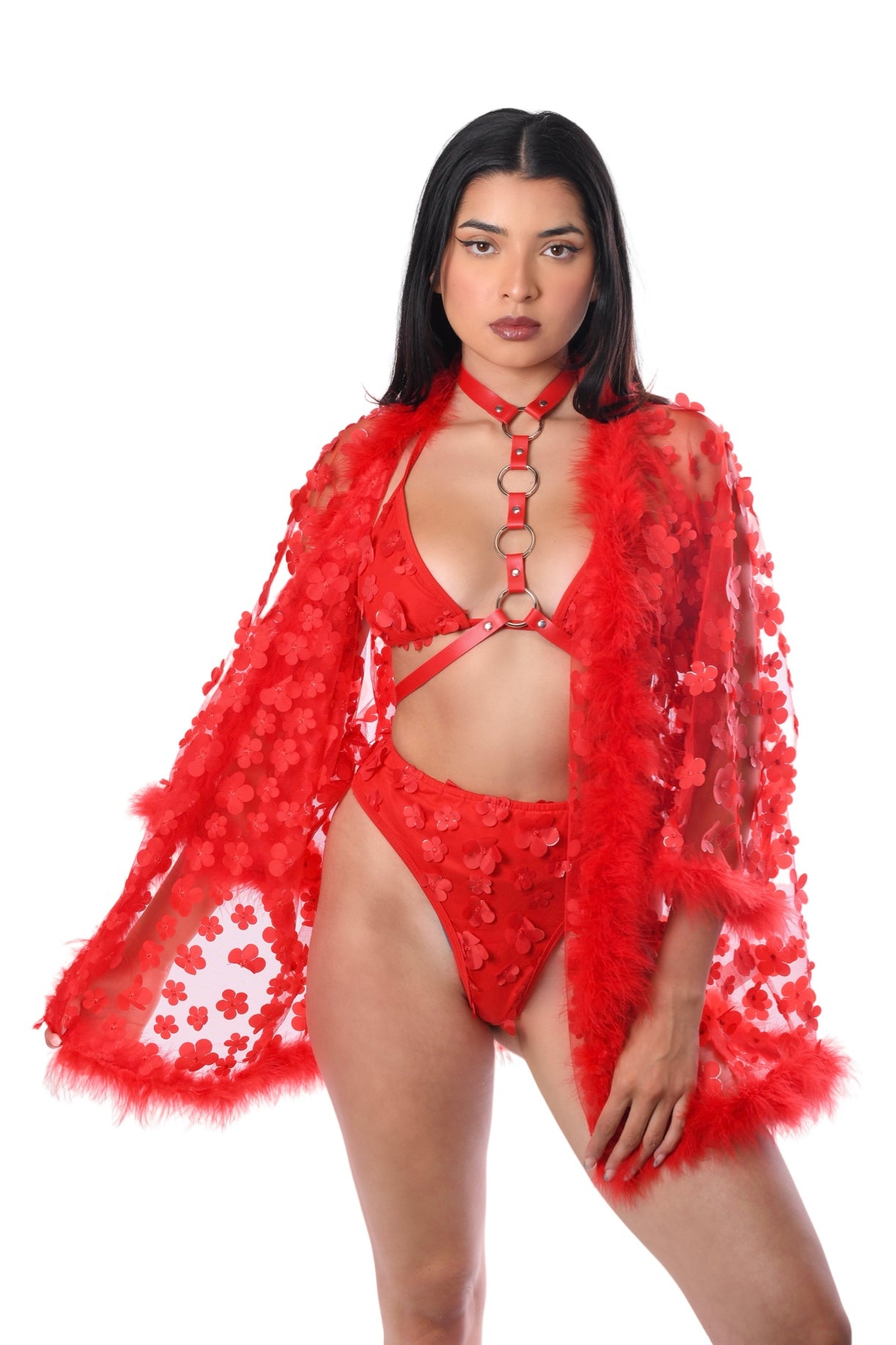 Fuzzy 3D Kimono- Cherry Blossom