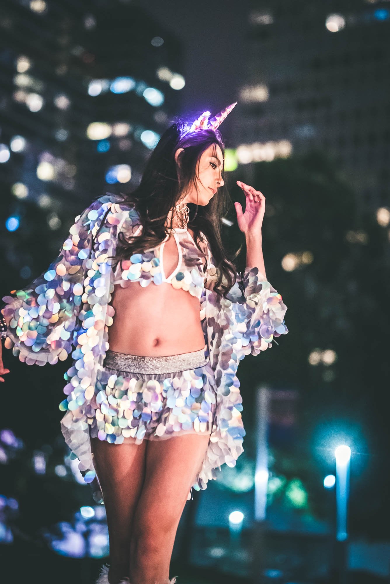 Pastel Meadow Mini Sequin Skirt