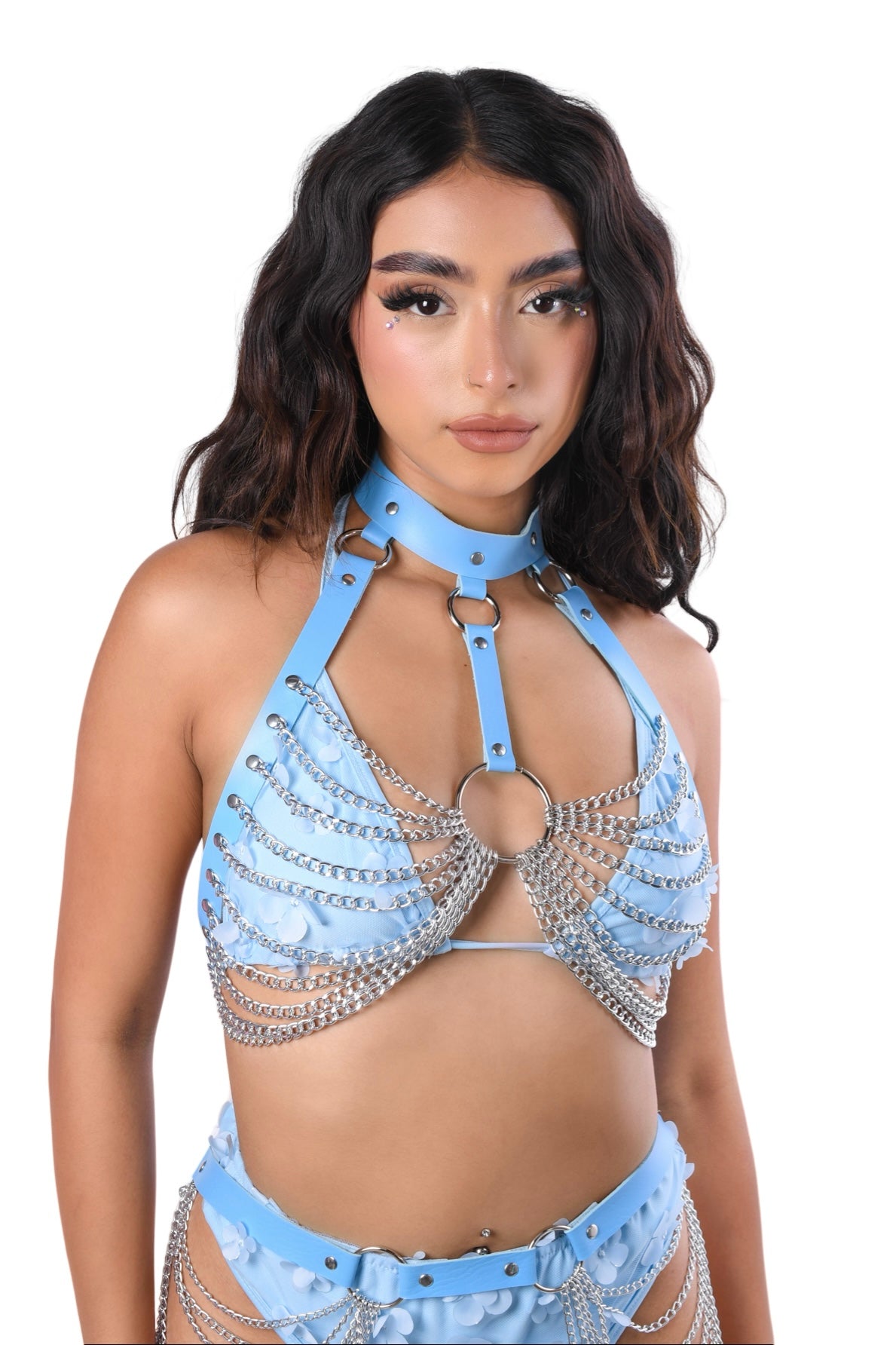 Baby Blue Harness Chain Set