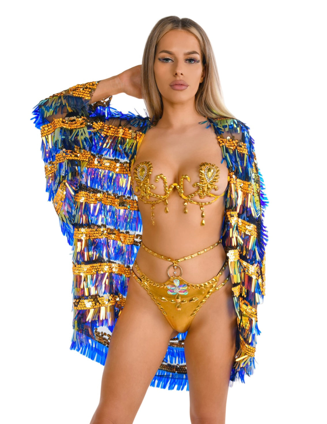 Sequin Kimono- Toucan