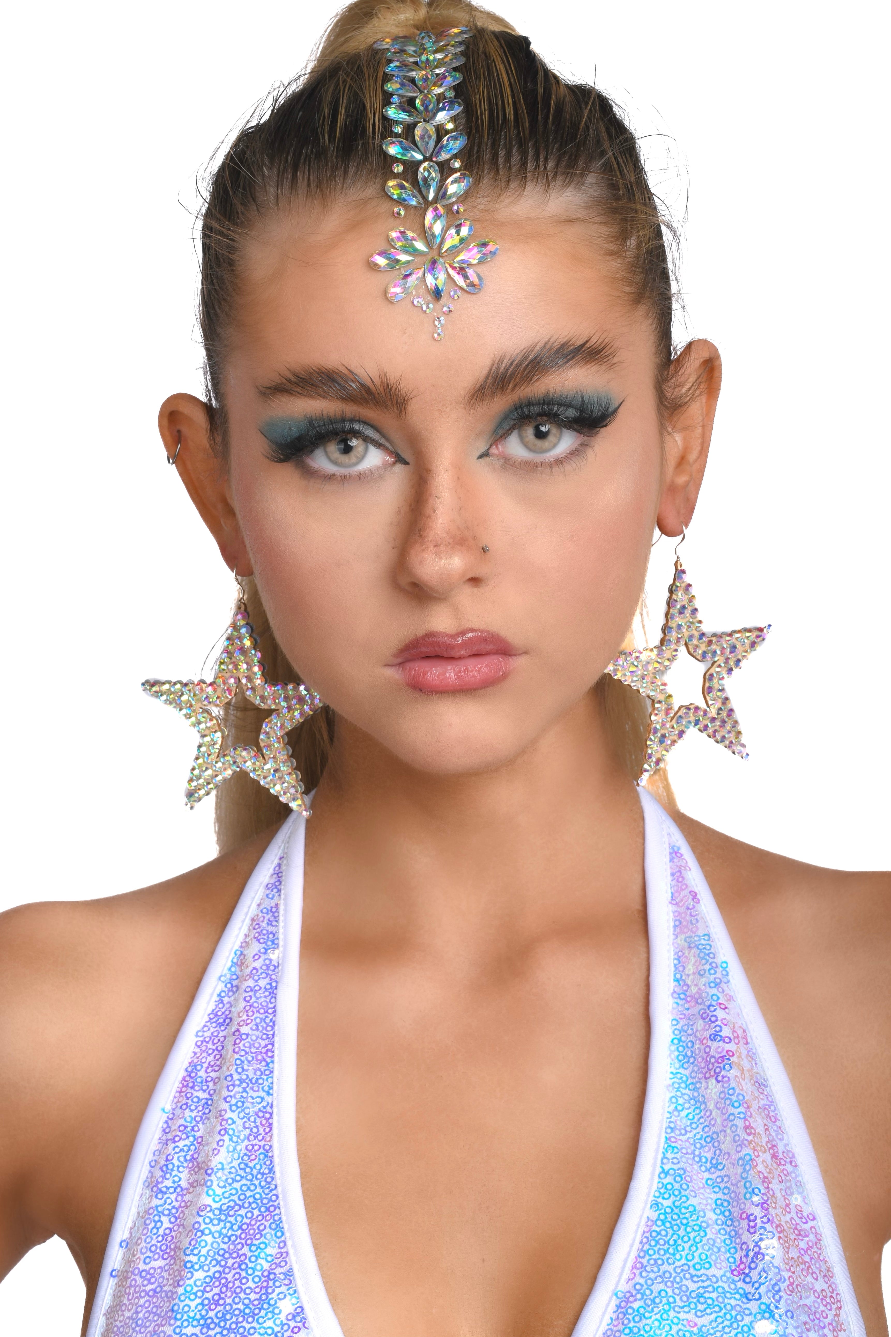 Iridescent Star Earrings