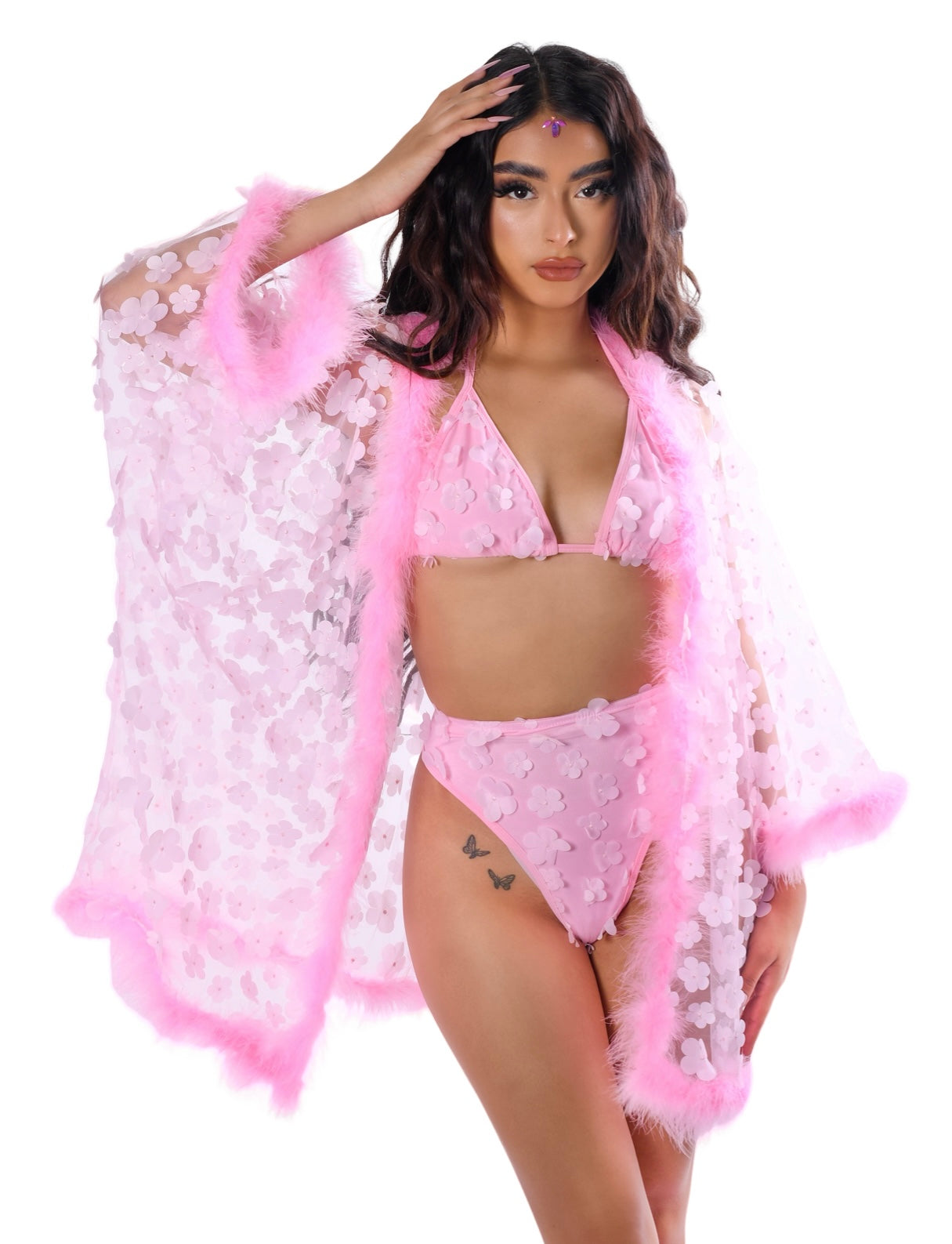 FULL OUTFIT Fuzzy 3D Set - Cotton Candy