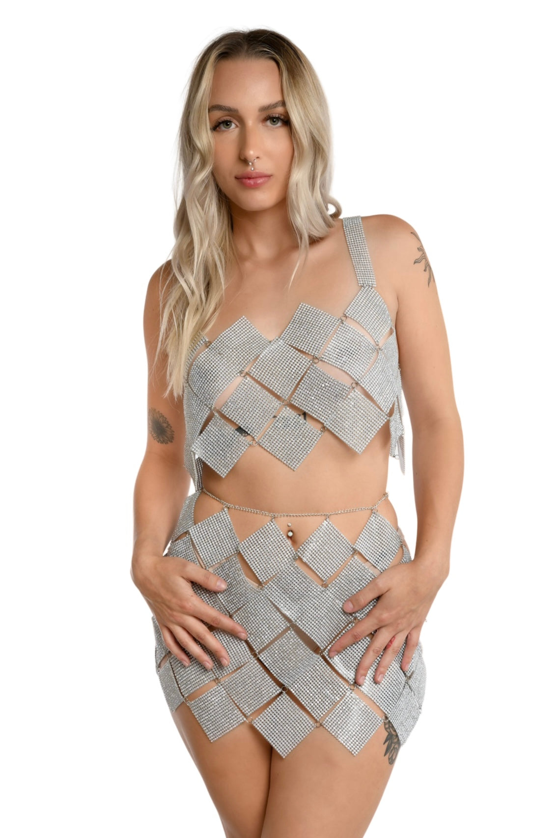 Diamond Girl Rhinestone Metallic Set