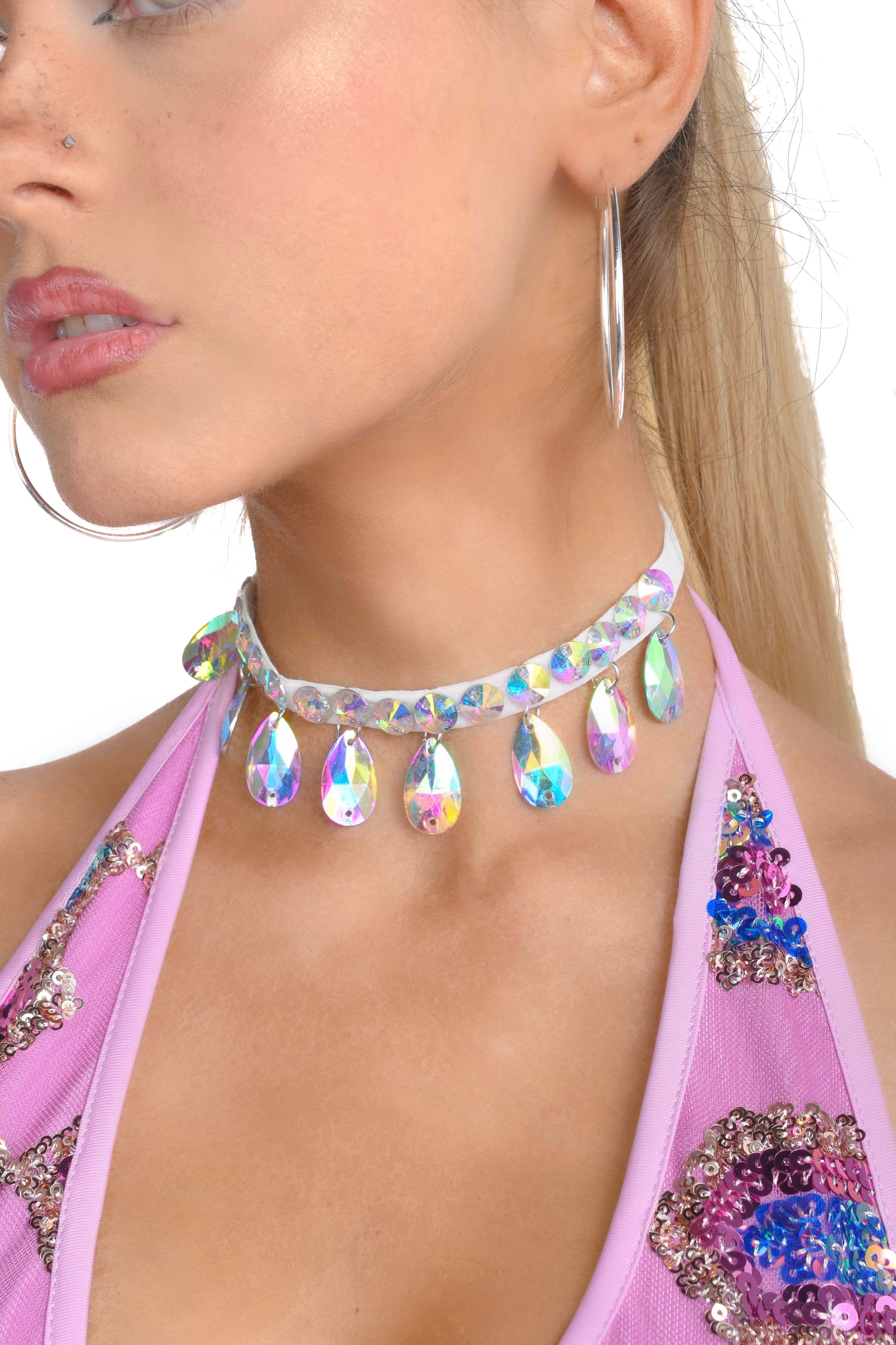 Iridescent Aura Carnival Necklace