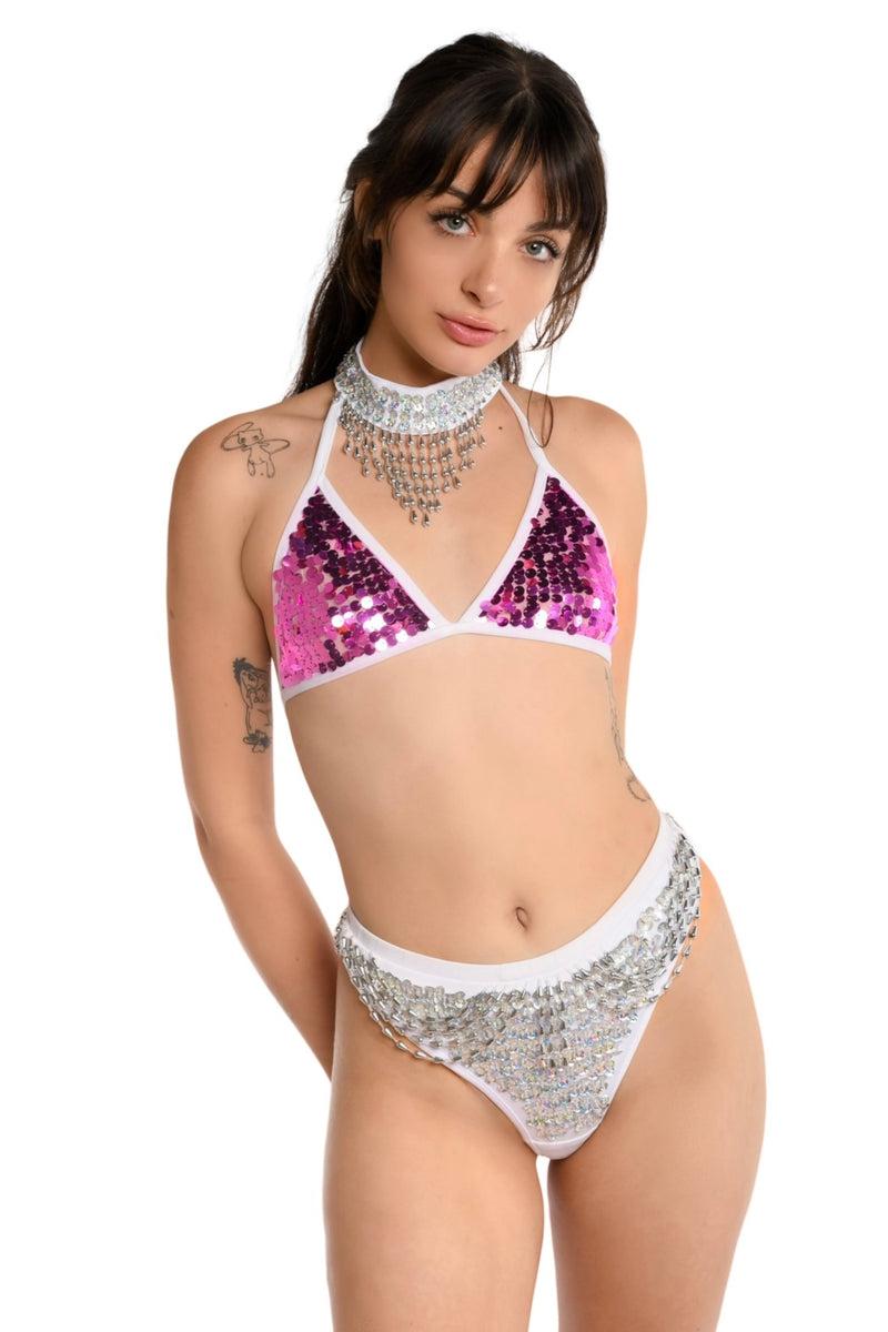 iHeartRaves Women's Sequin Bra, Sparkle and Shine in This Glitter