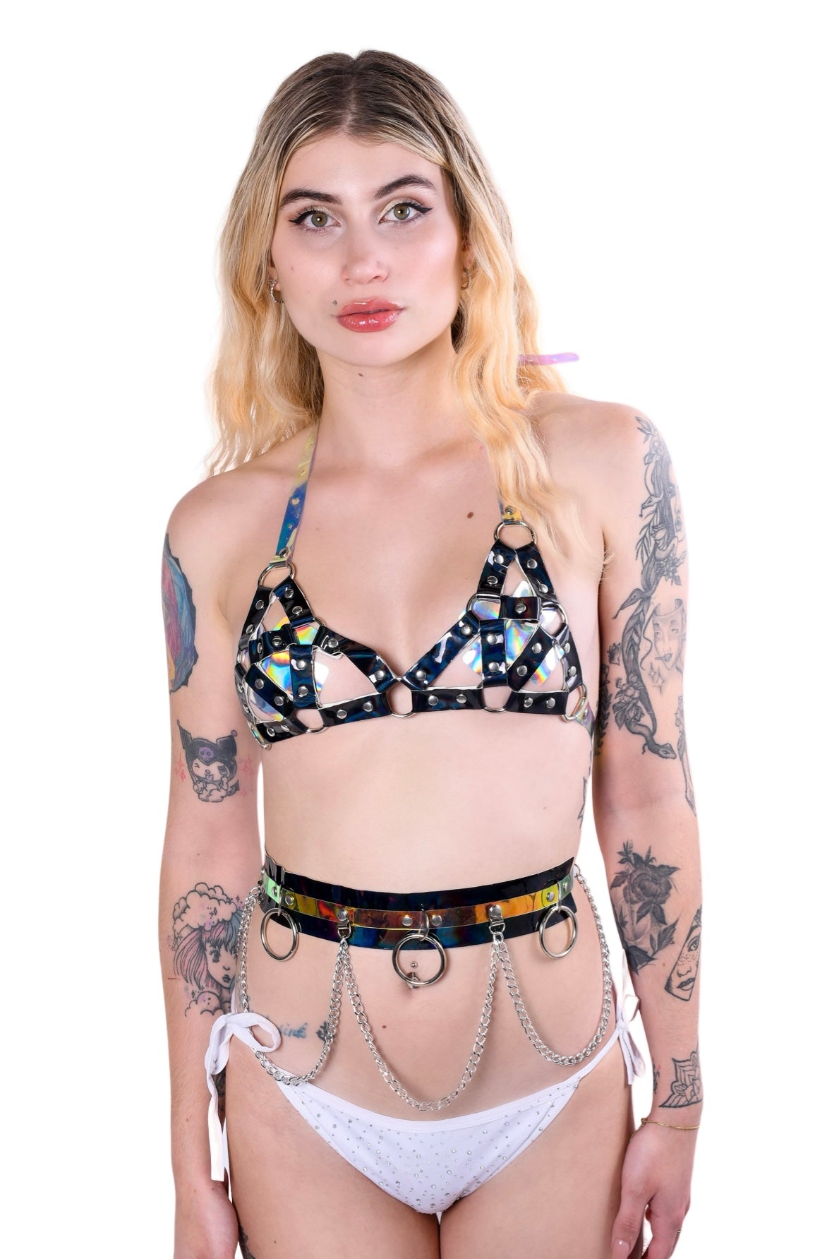 Black Space Hologram Harness Set