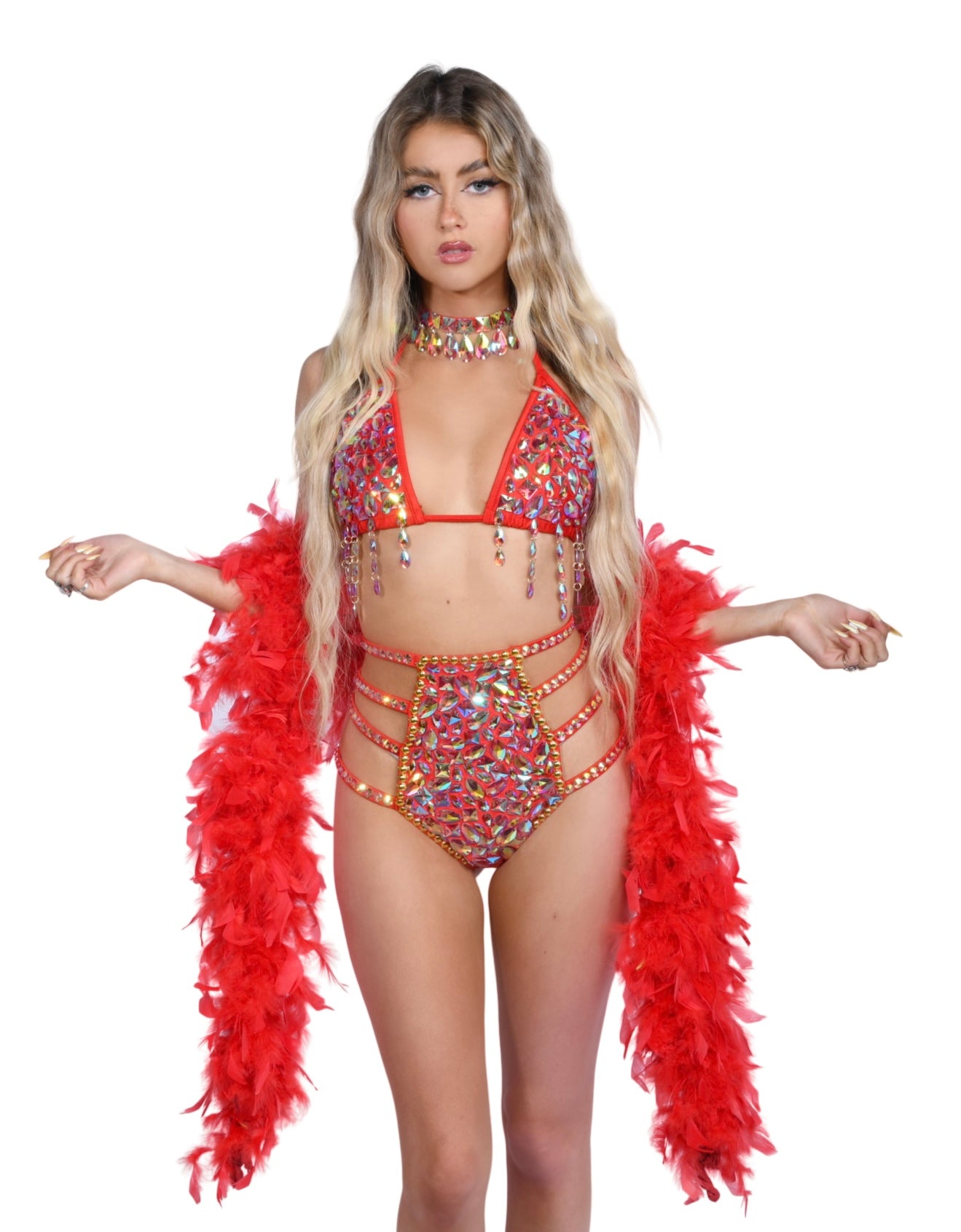 Bright Red Boa