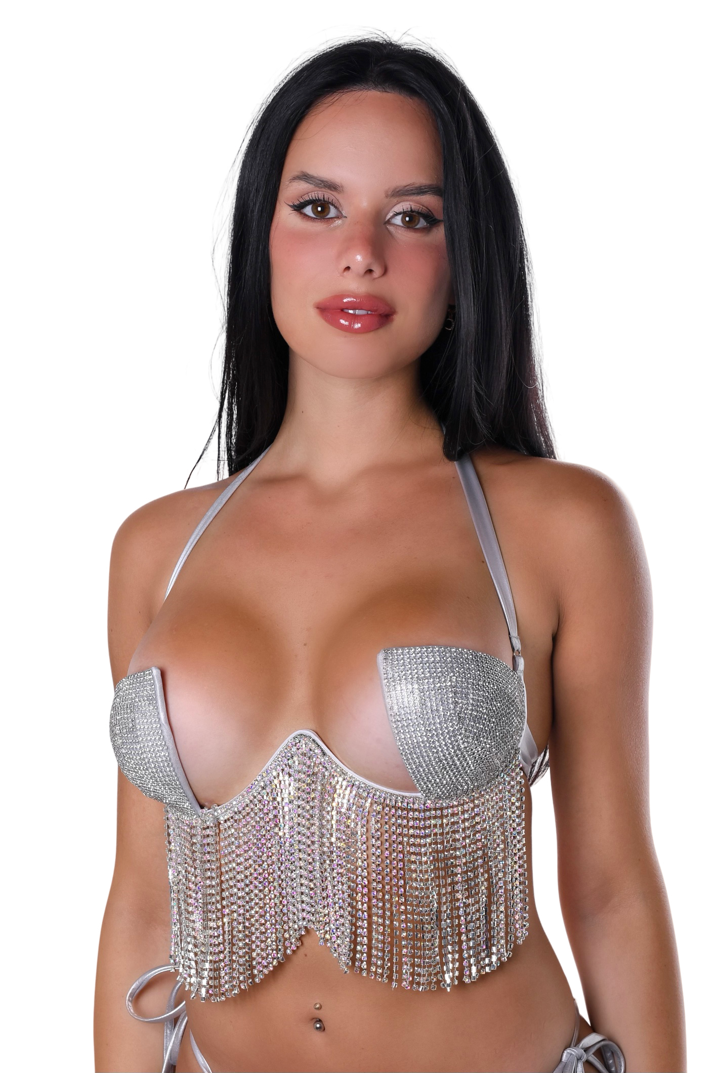 Silver Bombshell Rhinestone Set