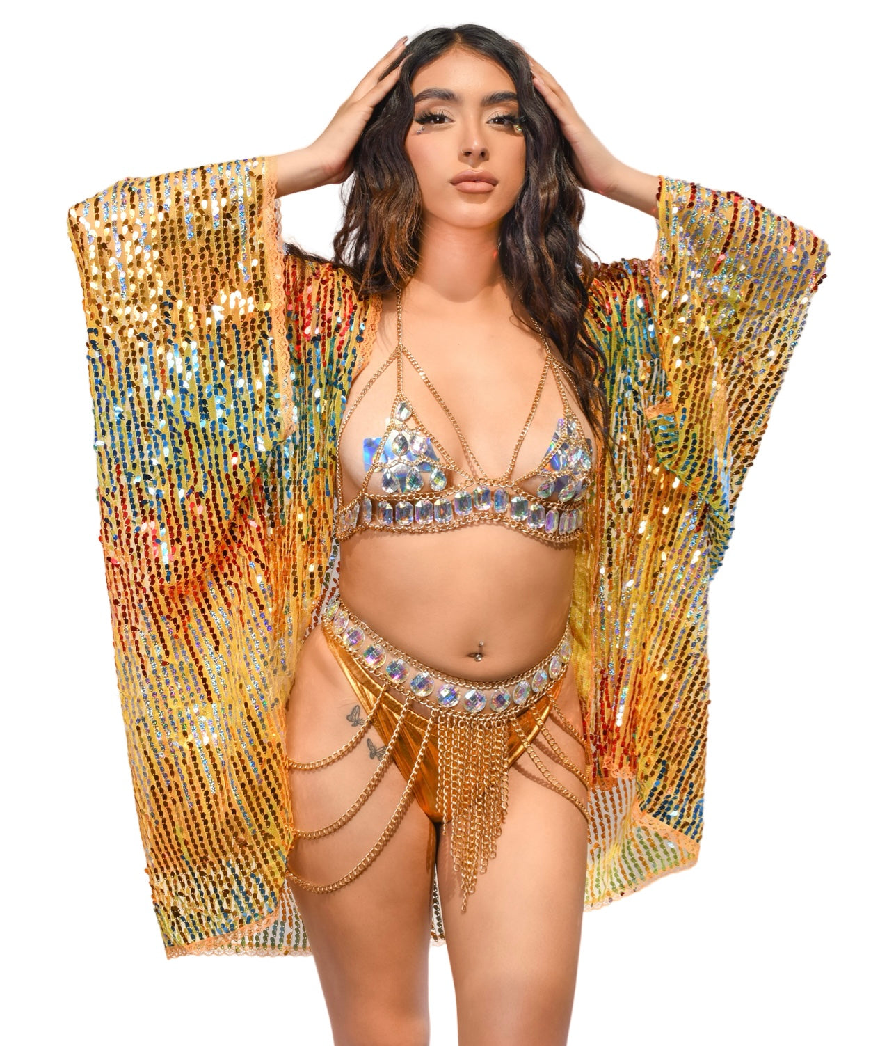 Disco Sequin Kimono - Palace