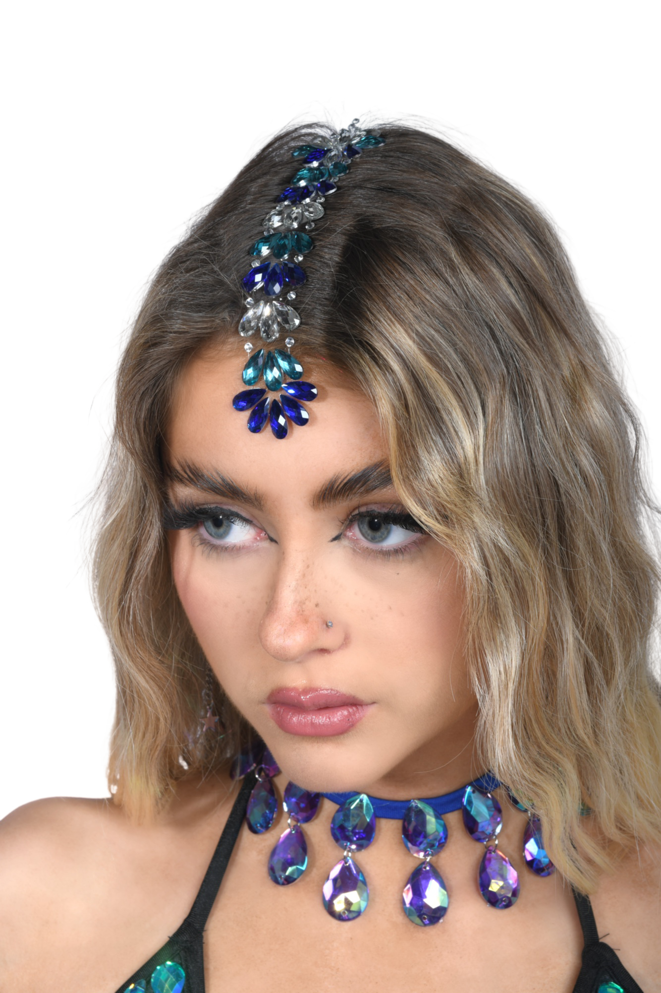 Forest Iridescent Hair Gem