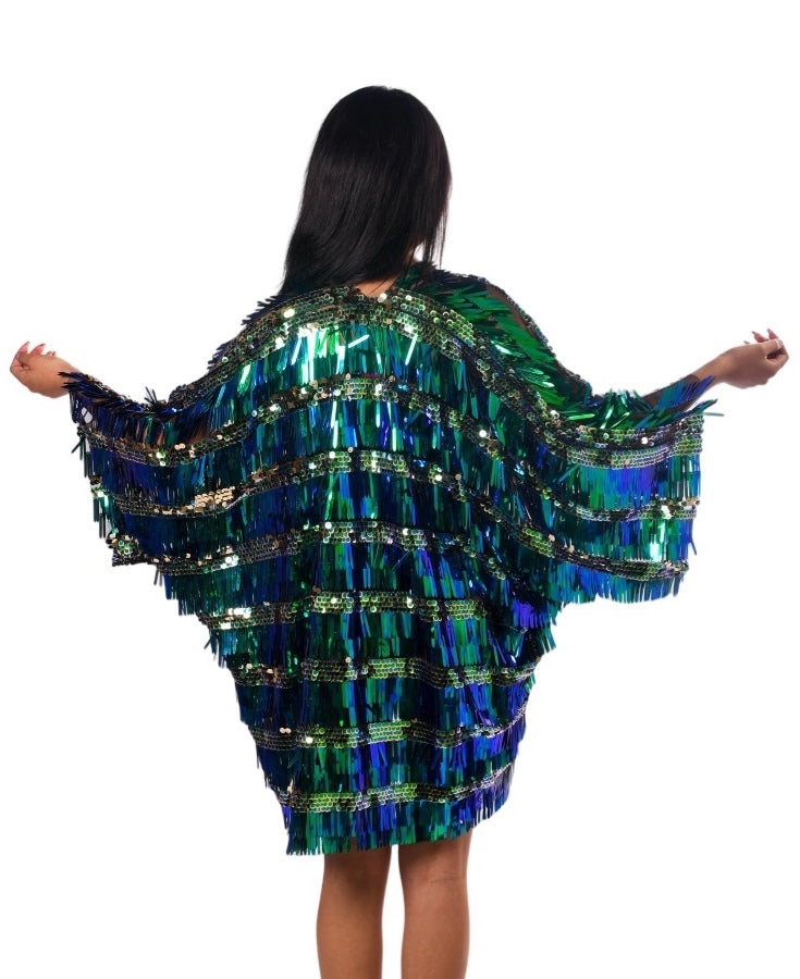 Sequin Kimono- Chameleon