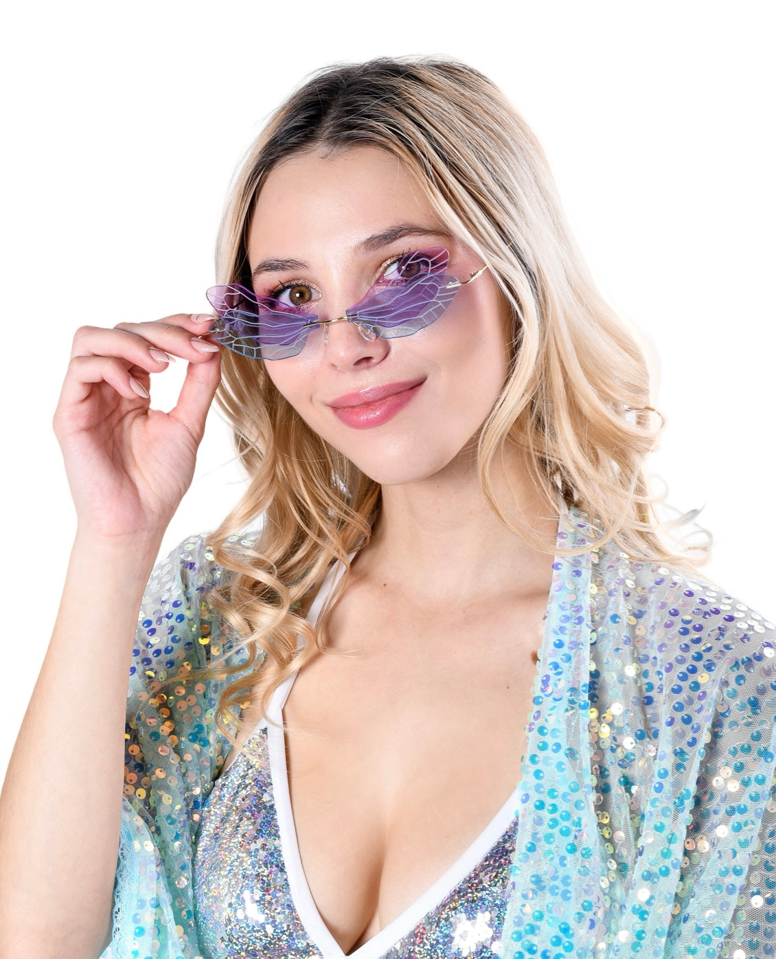 Pink/Purple Butterly Sunglasses