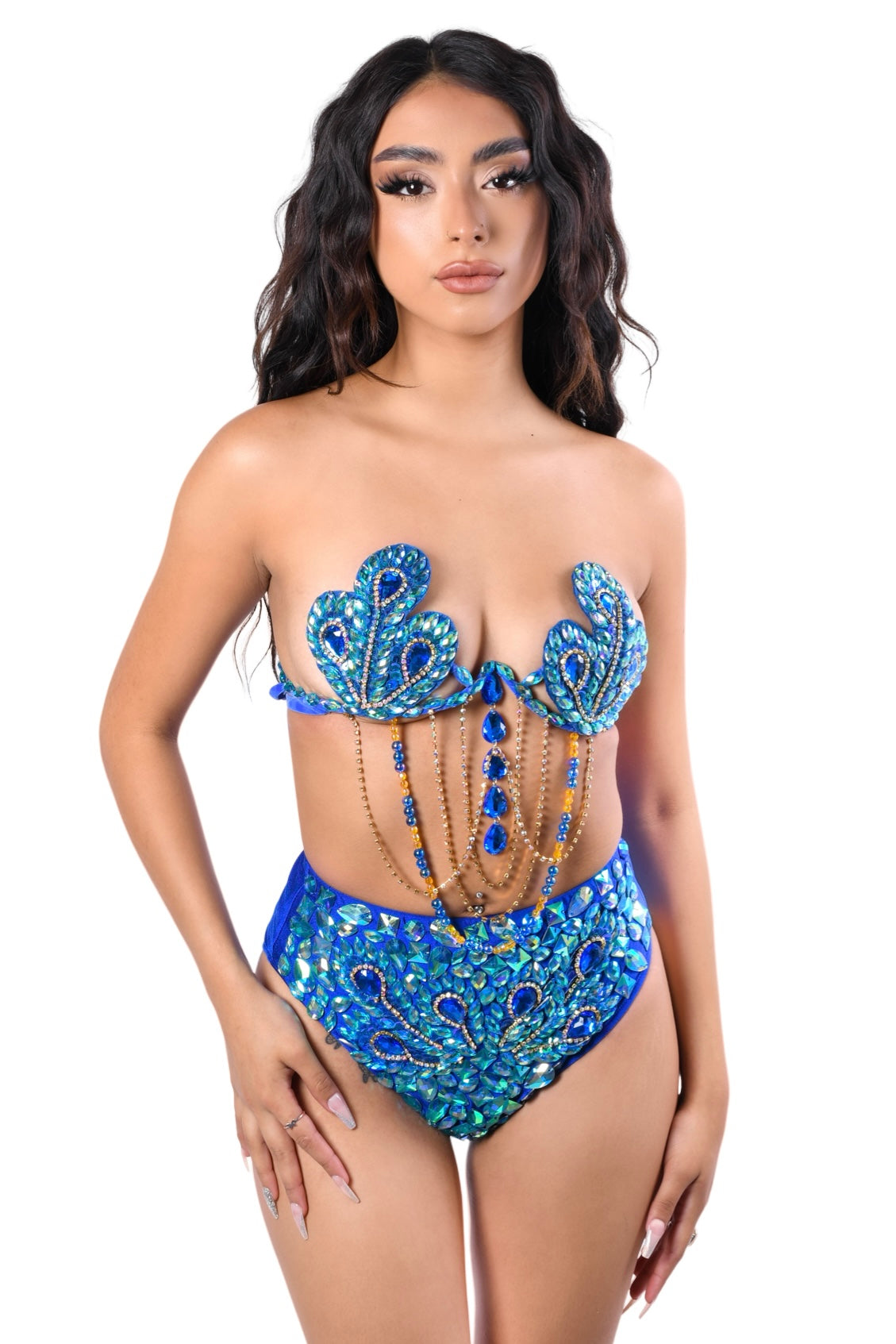 Indigo Peacock Carnival Set