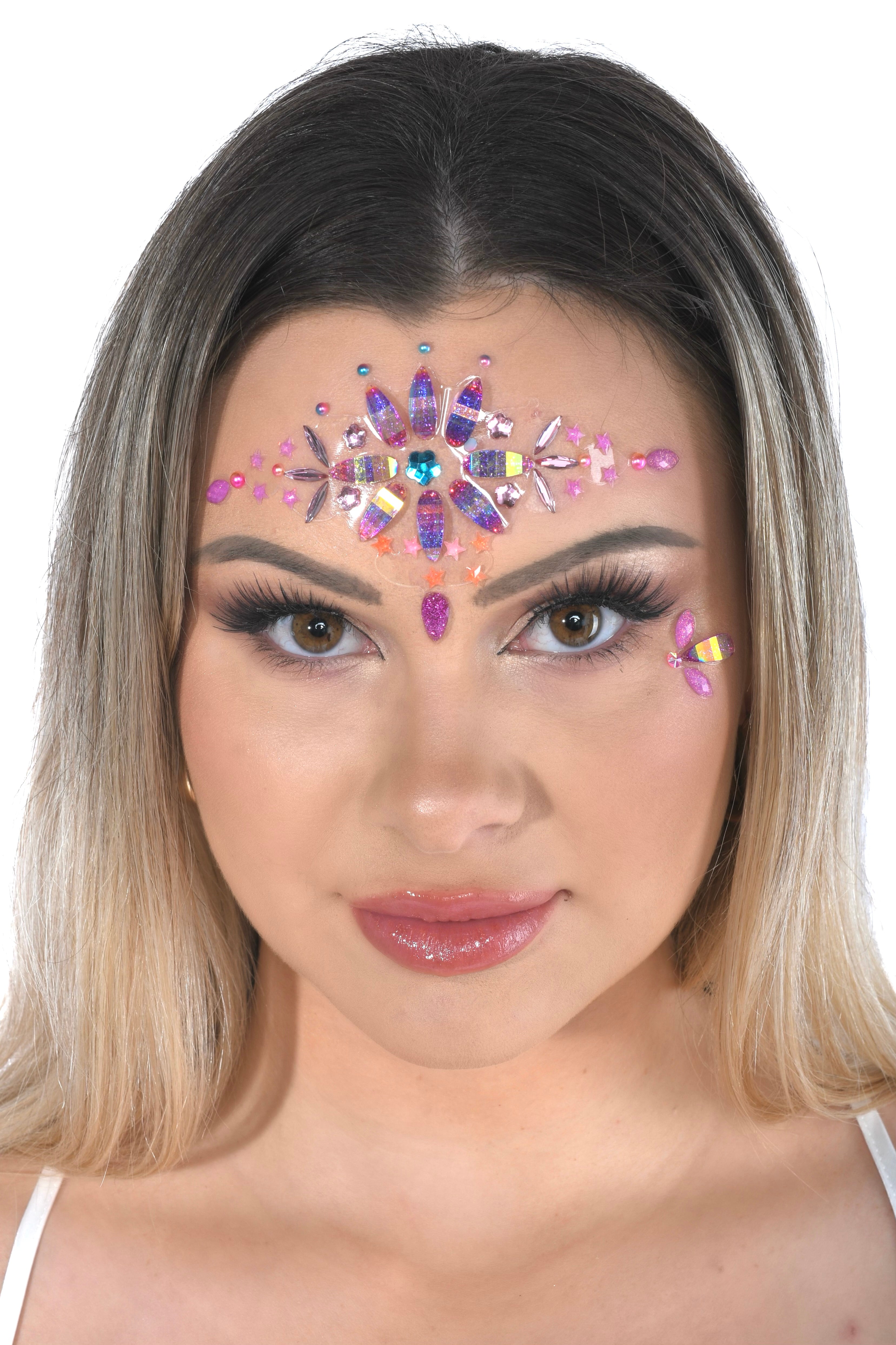 Lavender Mist Rhinestone Crystal Face Jewels