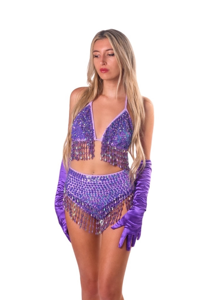 FULL OUTFIT Hand Stitched Set- Violet Dreams