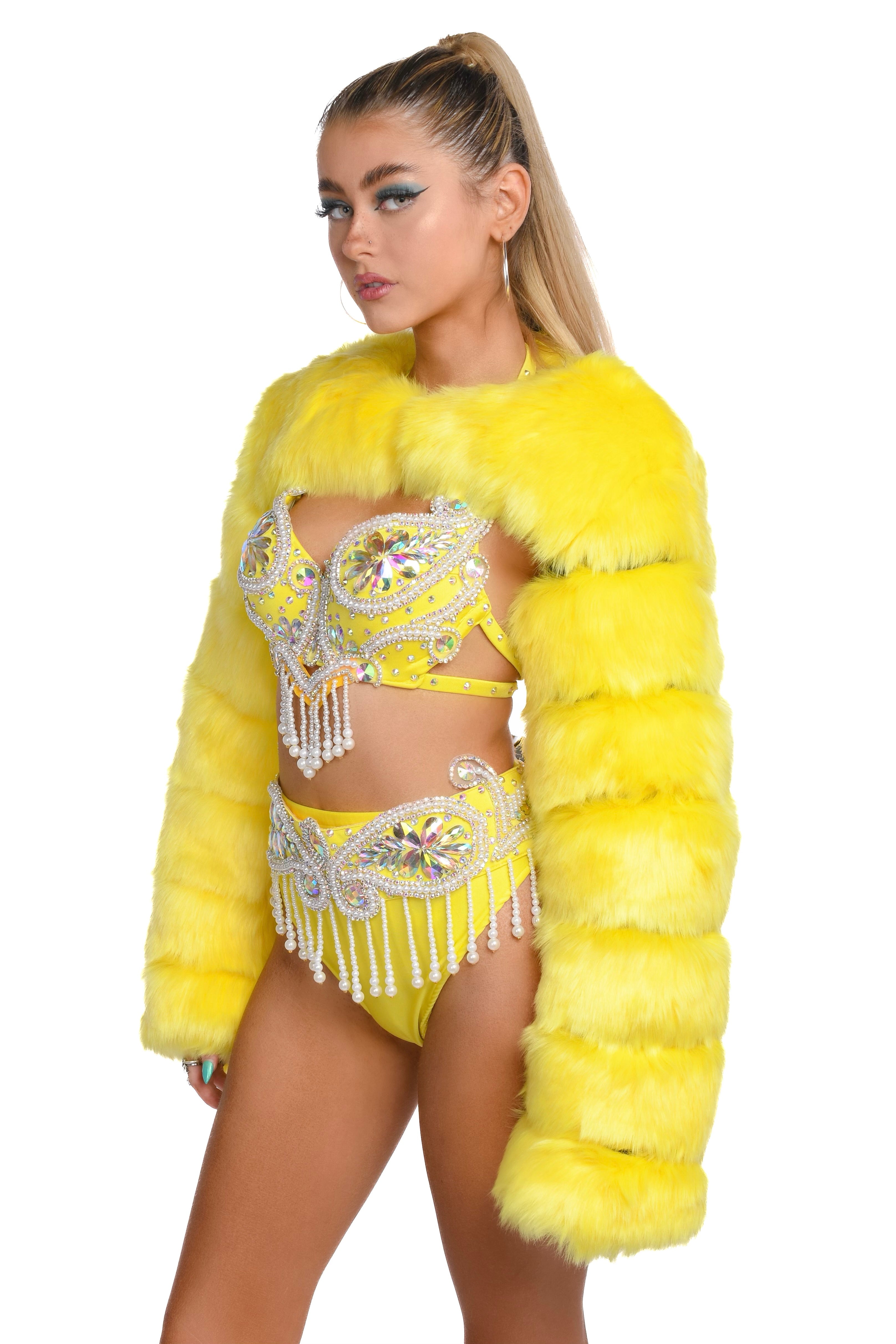 Yellow Puffy Arm Sleeves