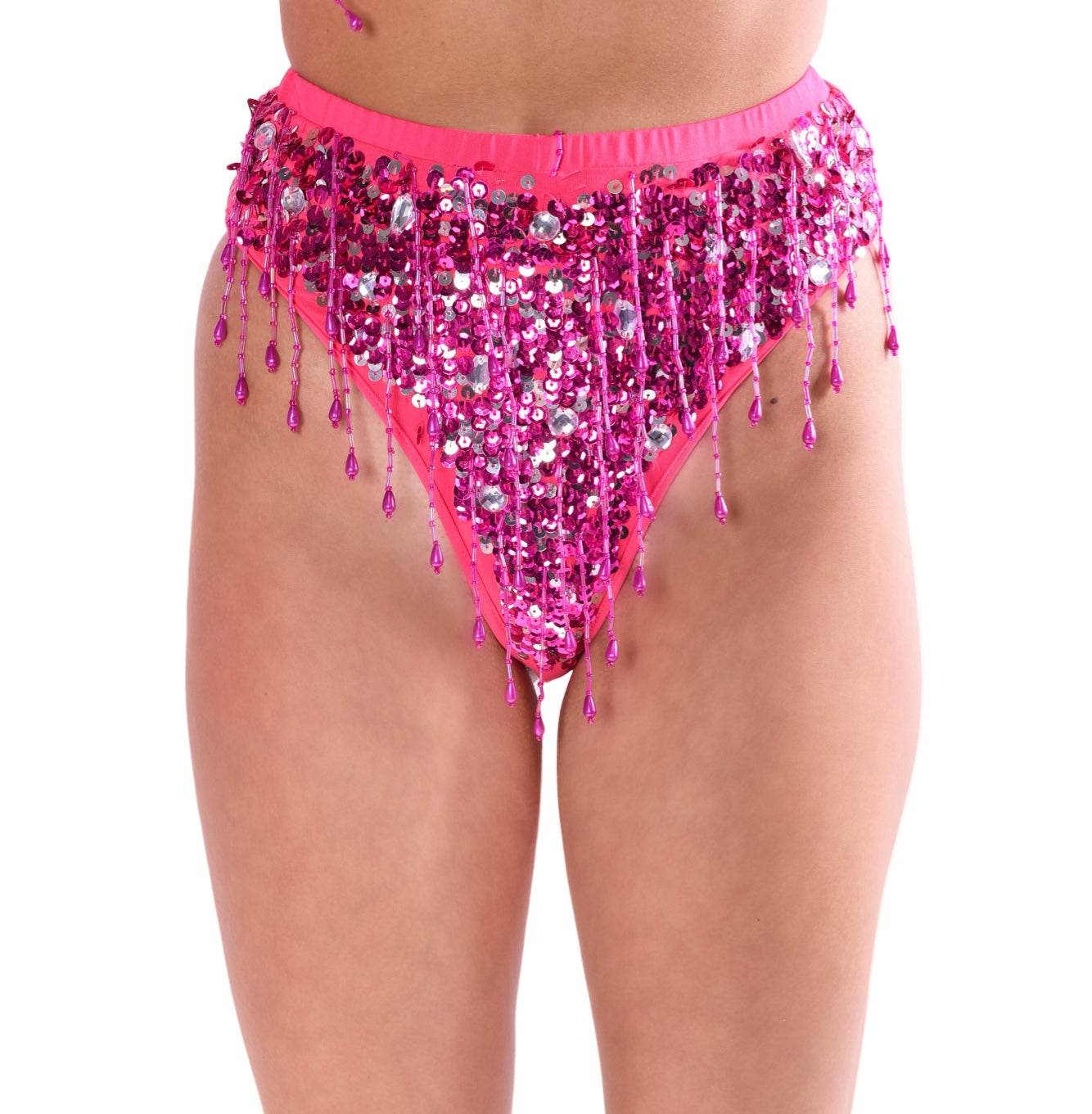 Hand Stitched Sequin Bottoms- Rose Pink