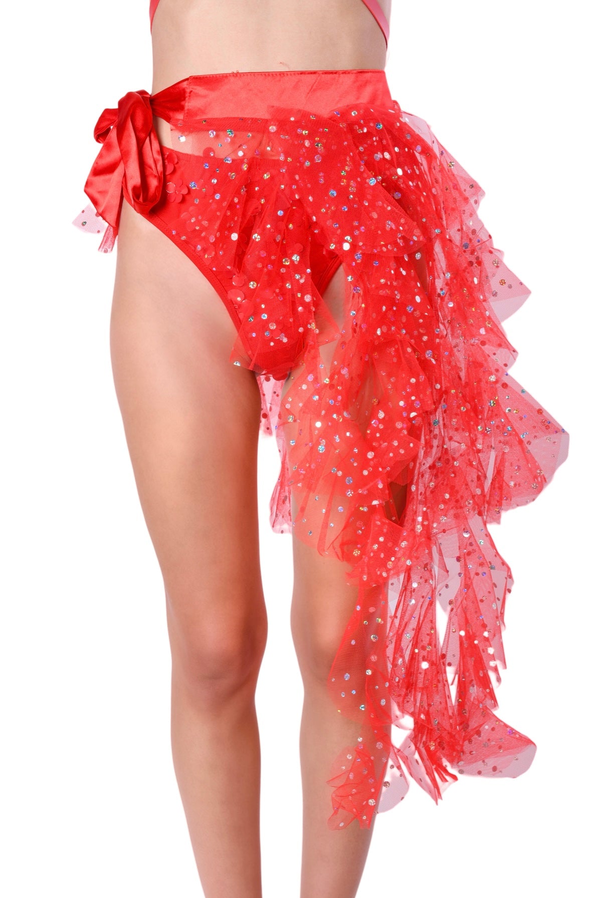 Flaming Hot Lace Long Skirt