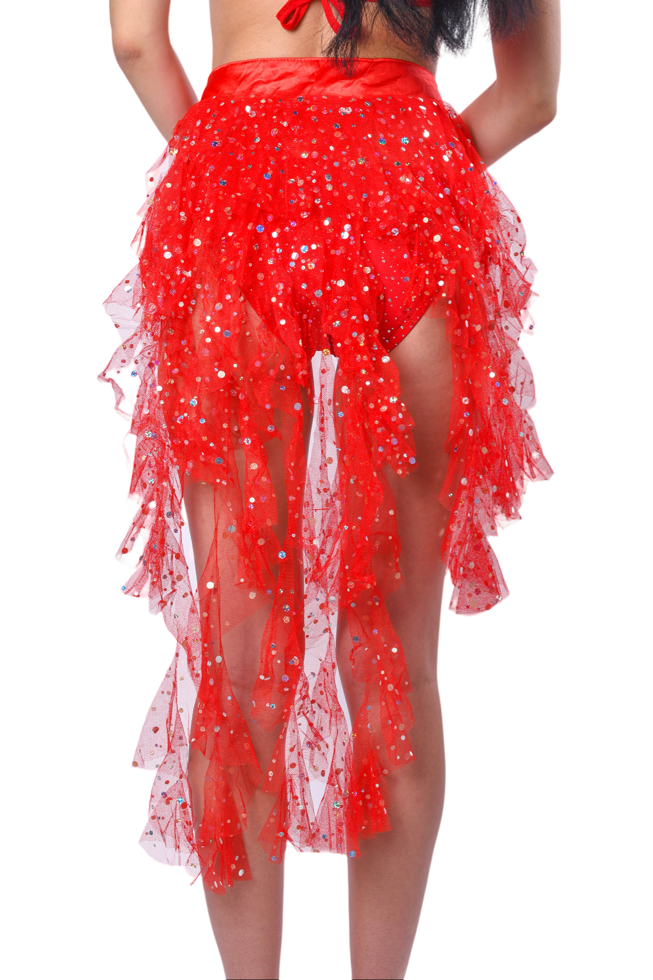 Flaming Hot Lace Long Skirt