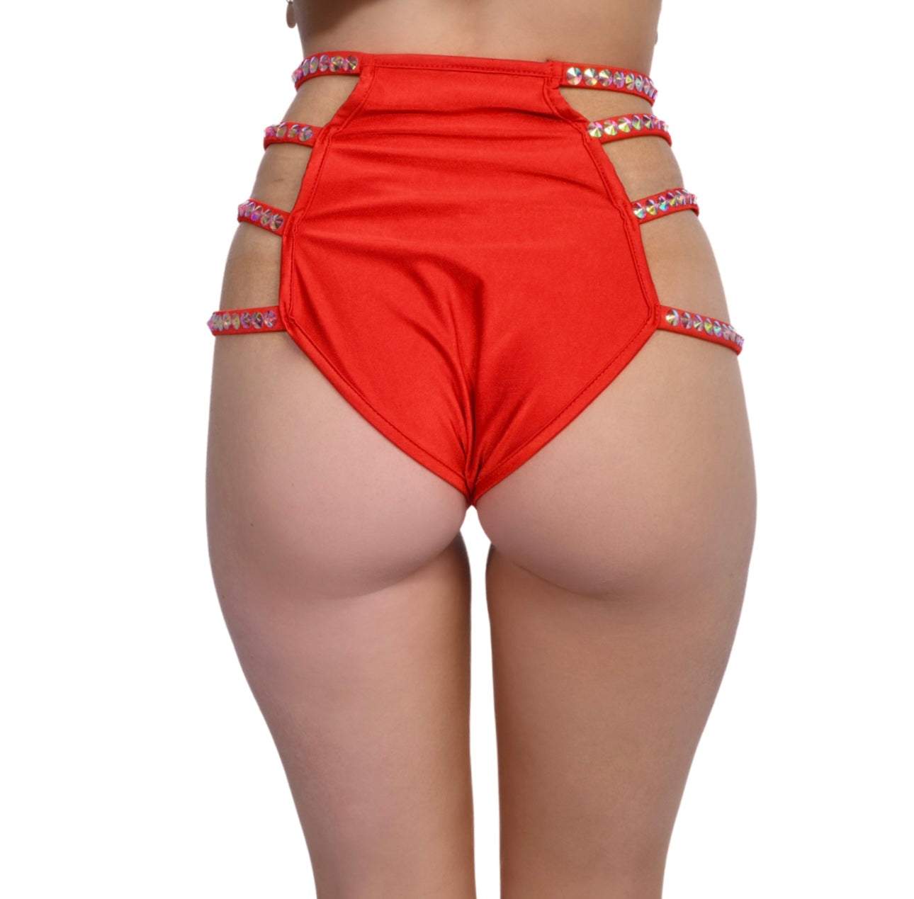 Red Sapphire Rhinestone Bottoms