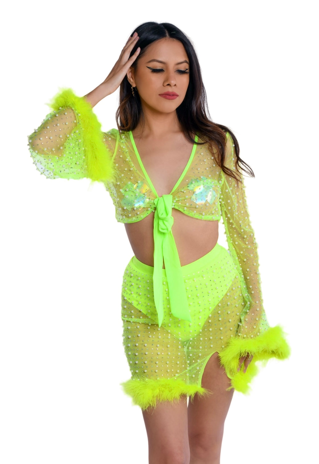Neon Pearl Mesh Set